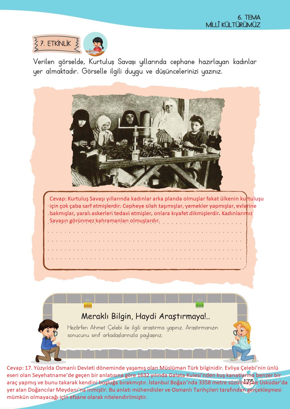 4. Sınıf Meb Yayınları Türkçe Ders Kitabı Sayfa 175 Cevapları