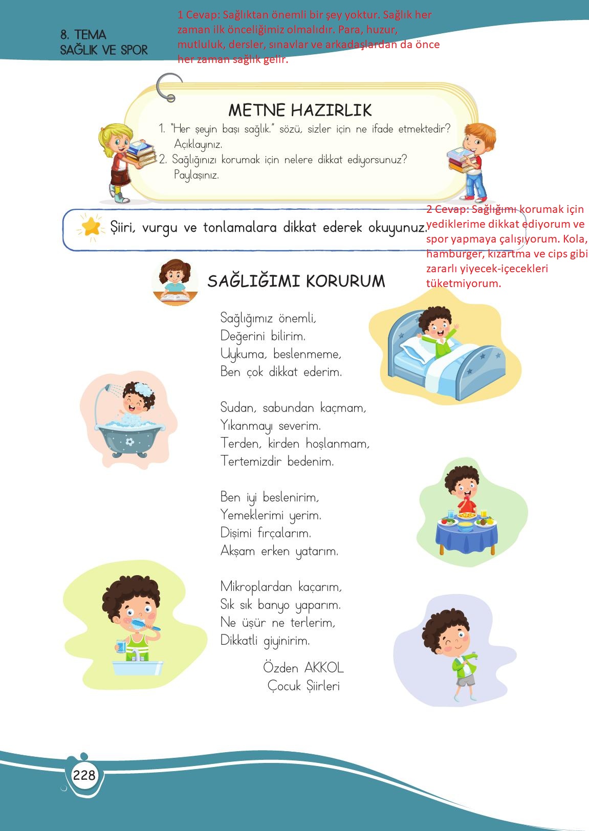 4. Sınıf Meb Yayınları Türkçe Ders Kitabı Sayfa 228 Cevapları