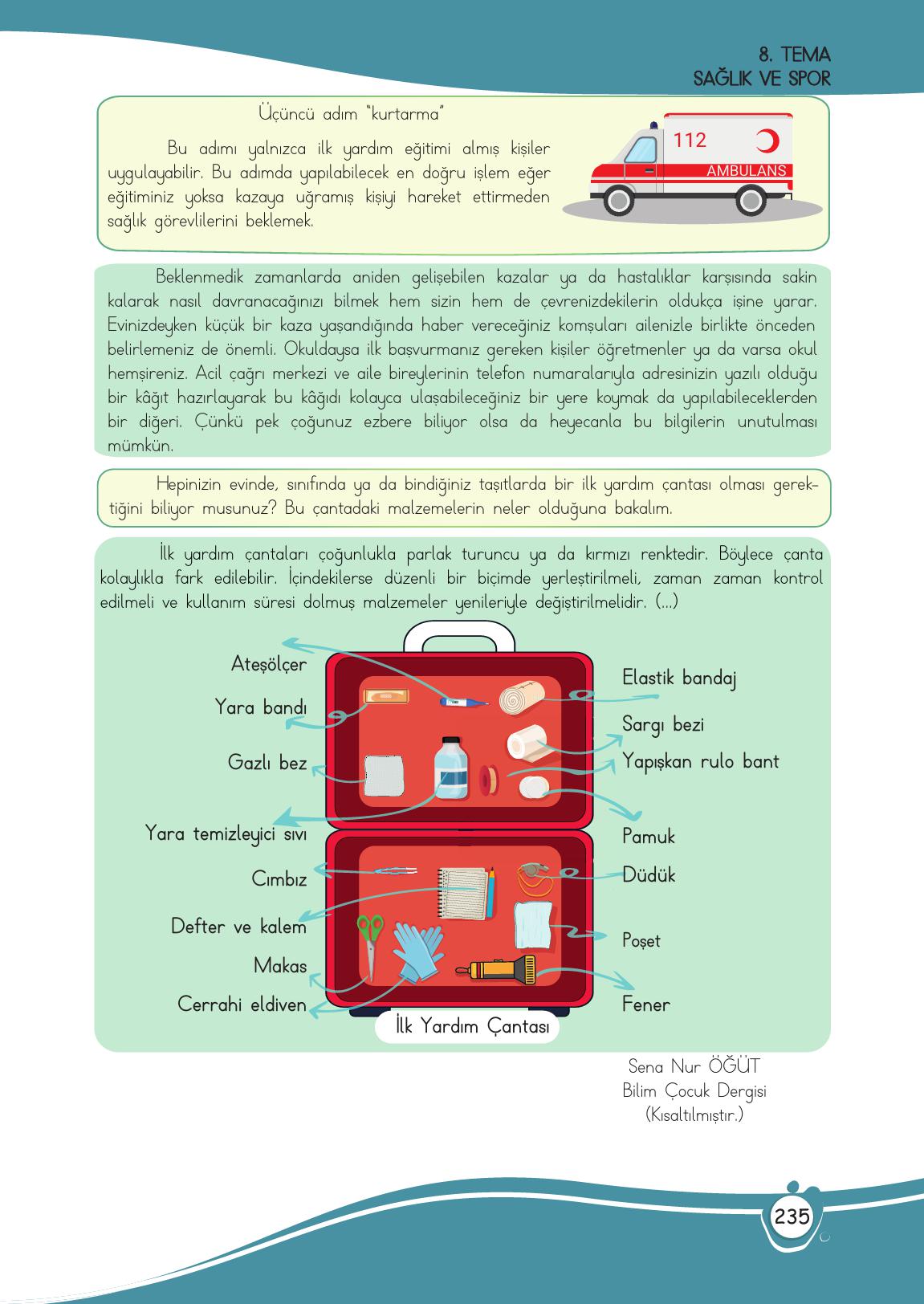 4. Sınıf Meb Yayınları Türkçe Ders Kitabı Sayfa 235 Cevapları