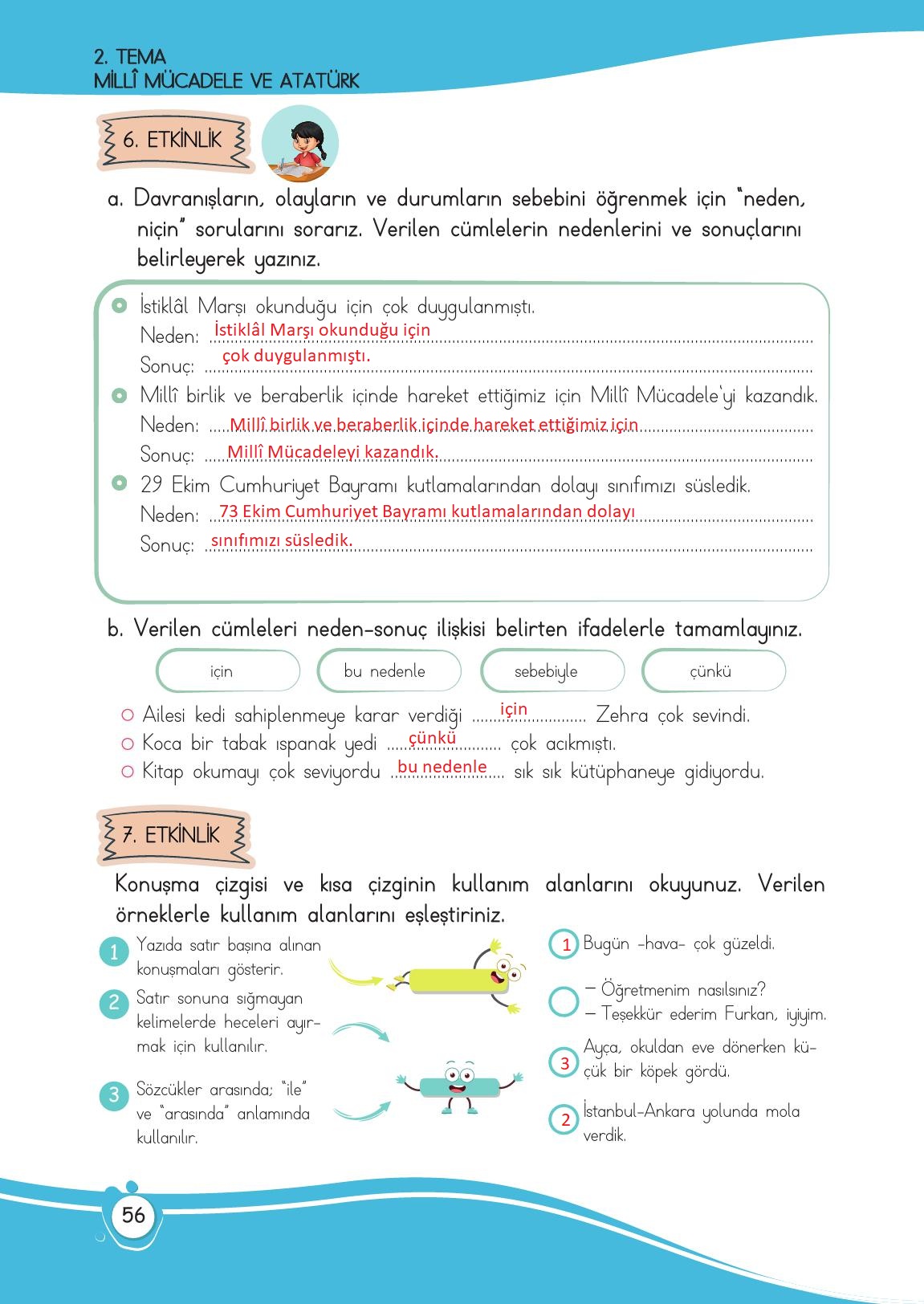 4. Sınıf Meb Yayınları Türkçe Ders Kitabı Sayfa 56 Cevapları 4. Sınıf Meb Yayınları Türkçe Ders Kitabı Sayfa 56 Cevapları