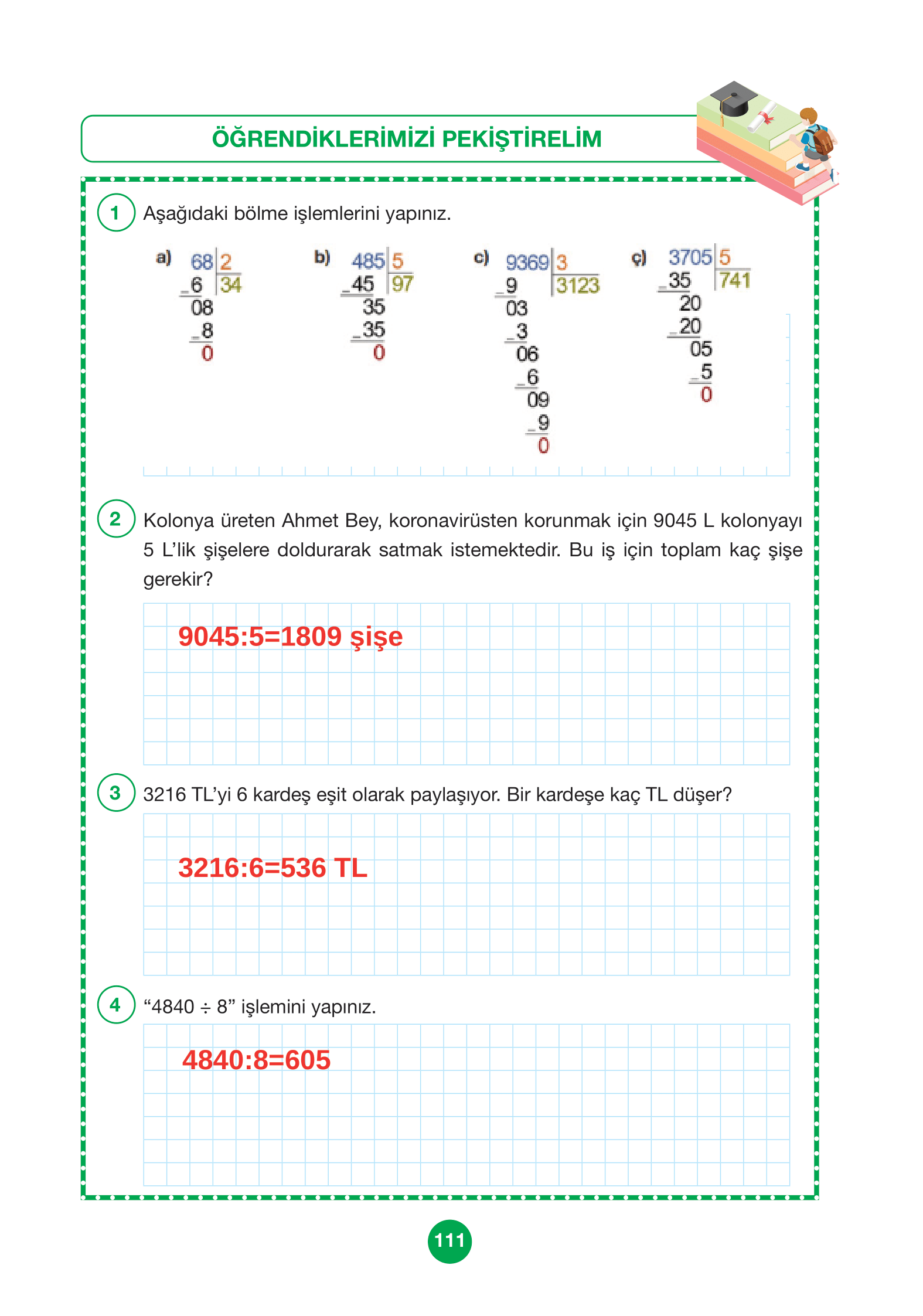 4. Sınıf Pasifik Yayınları Matematik Ders Kitabı Sayfa 111 Cevapları 4. Sınıf Pasifik Yayınları Matematik Ders Kitabı Sayfa 111 Cevapları