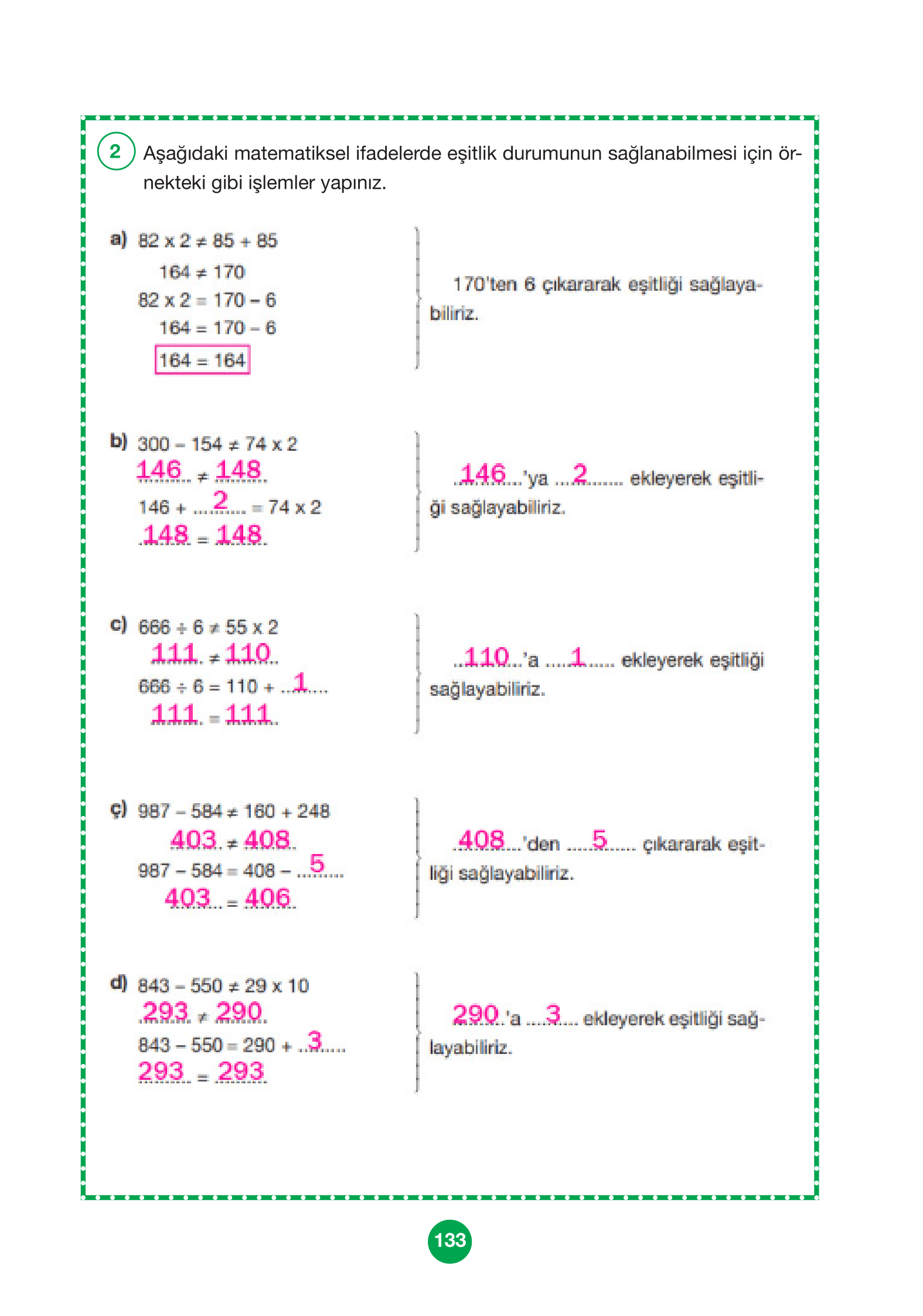 4. Sınıf Pasifik Yayınları Matematik Ders Kitabı Sayfa 133 Cevapları 4. Sınıf Pasifik Yayınları Matematik Ders Kitabı Sayfa 133 Cevapları