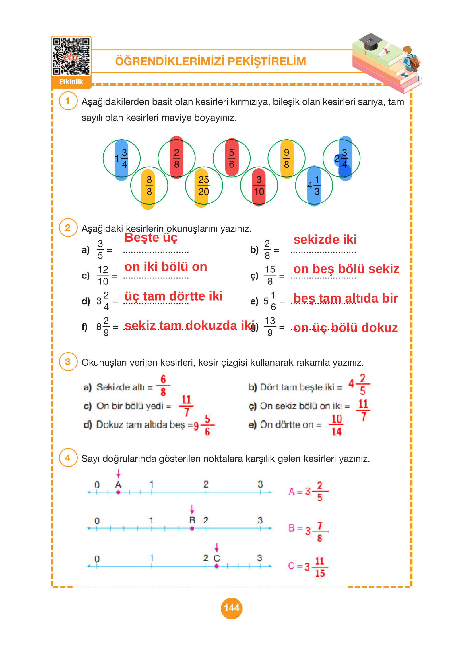 4. Sınıf Pasifik Yayınları Matematik Ders Kitabı Sayfa 144 Cevapları 4. Sınıf Pasifik Yayınları Matematik Ders Kitabı Sayfa 144 Cevapları