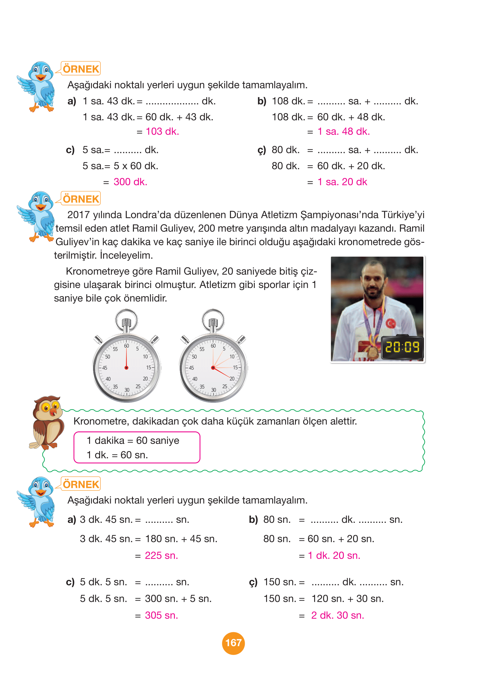 4. Sınıf Pasifik Yayınları Matematik Ders Kitabı Sayfa 167 Cevapları