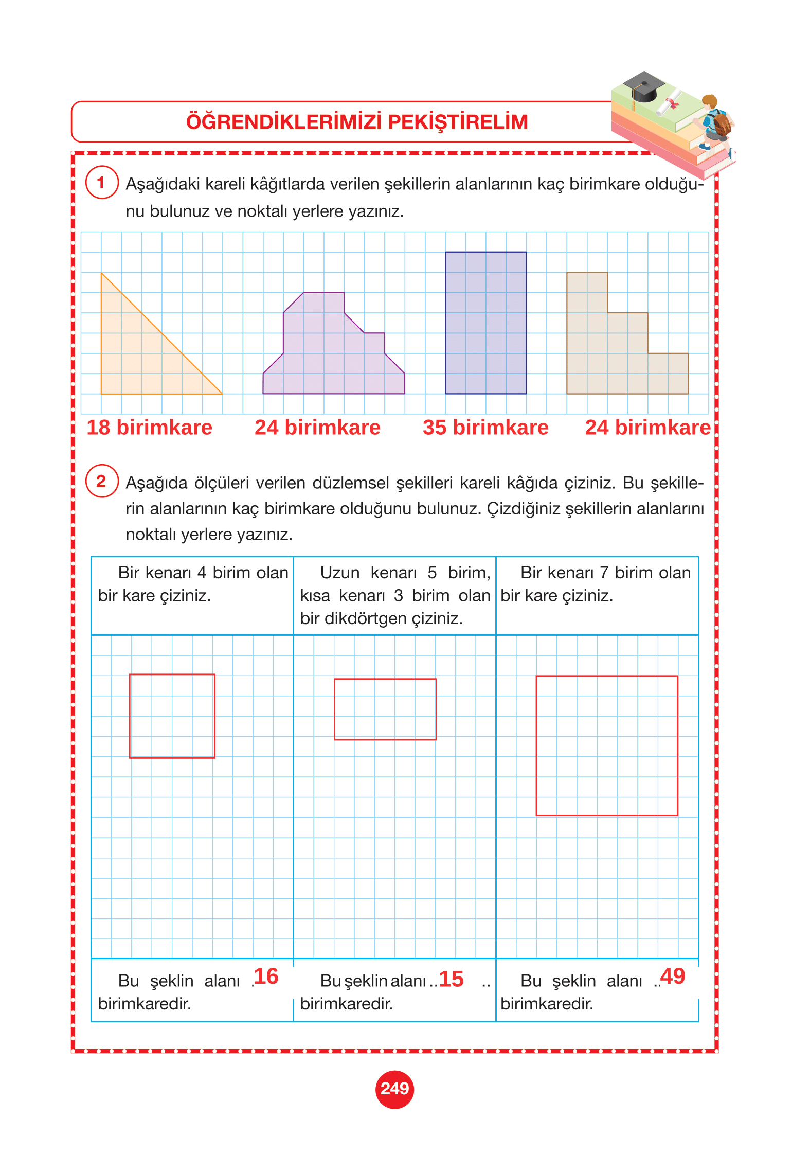 4. Sınıf Pasifik Yayınları Matematik Ders Kitabı Sayfa 249 Cevapları