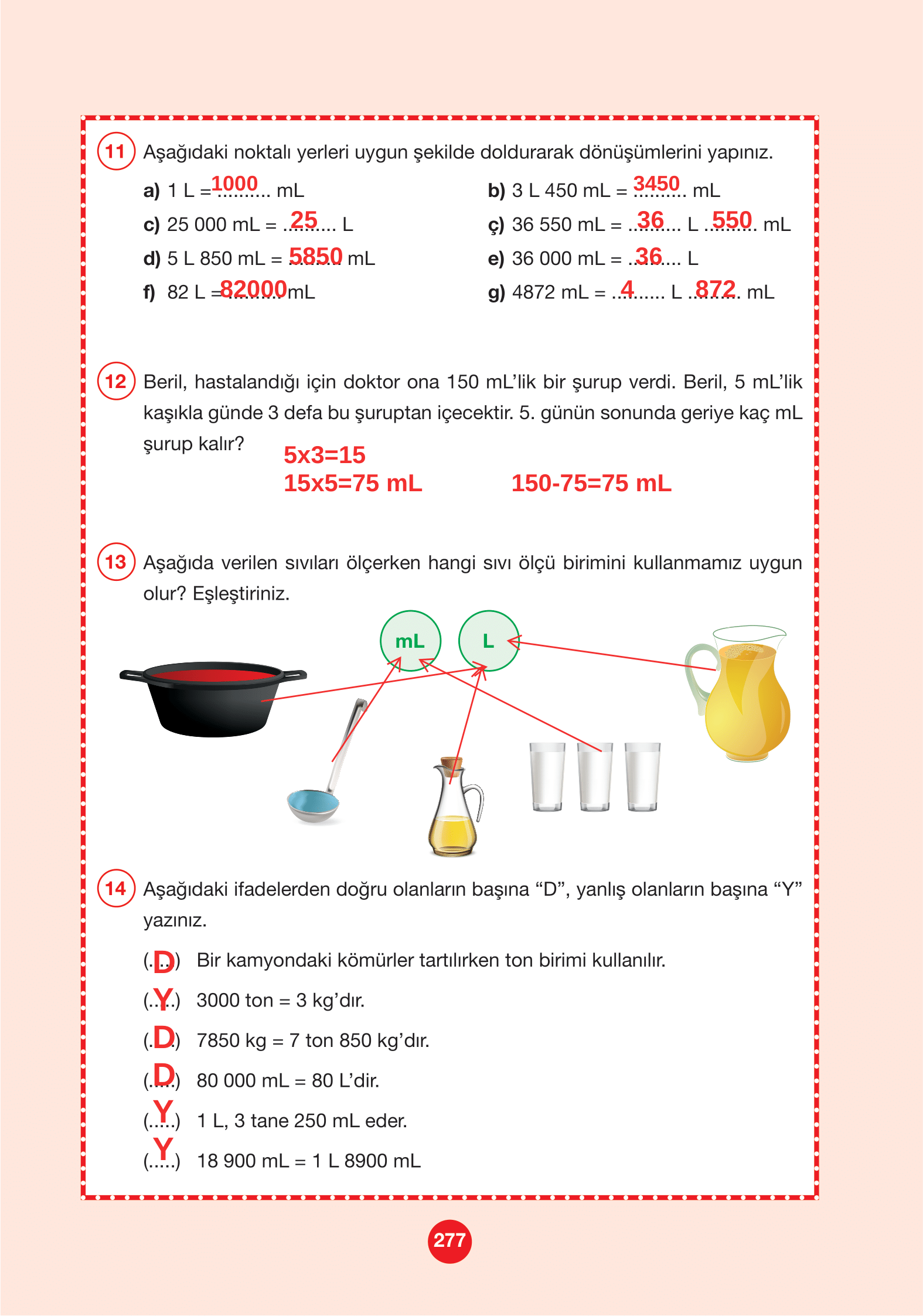 4. Sınıf Pasifik Yayınları Matematik Ders Kitabı Sayfa 277 Cevapları