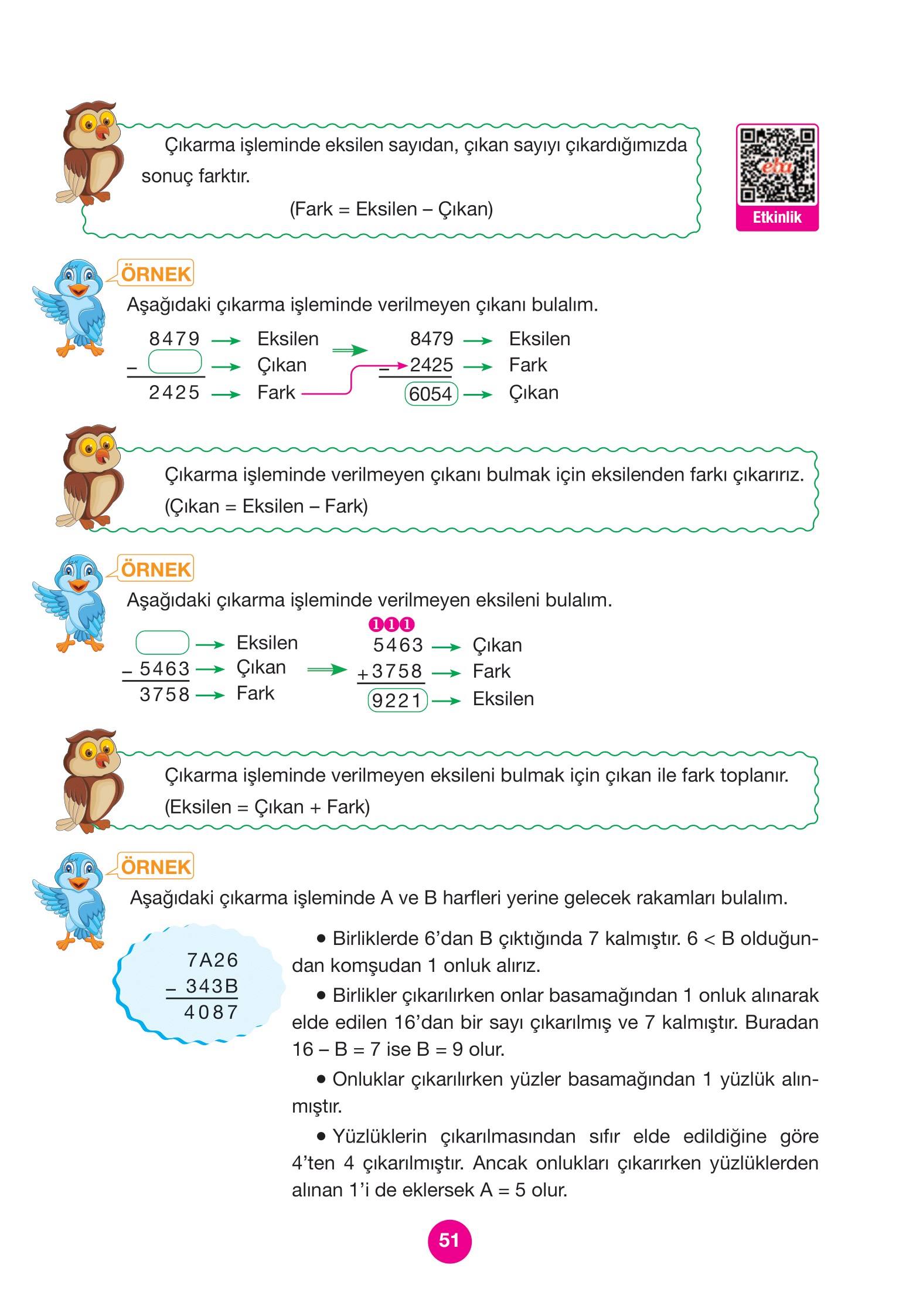 4. Sınıf Pasifik Yayınları Matematik Ders Kitabı Sayfa 51 Cevapları