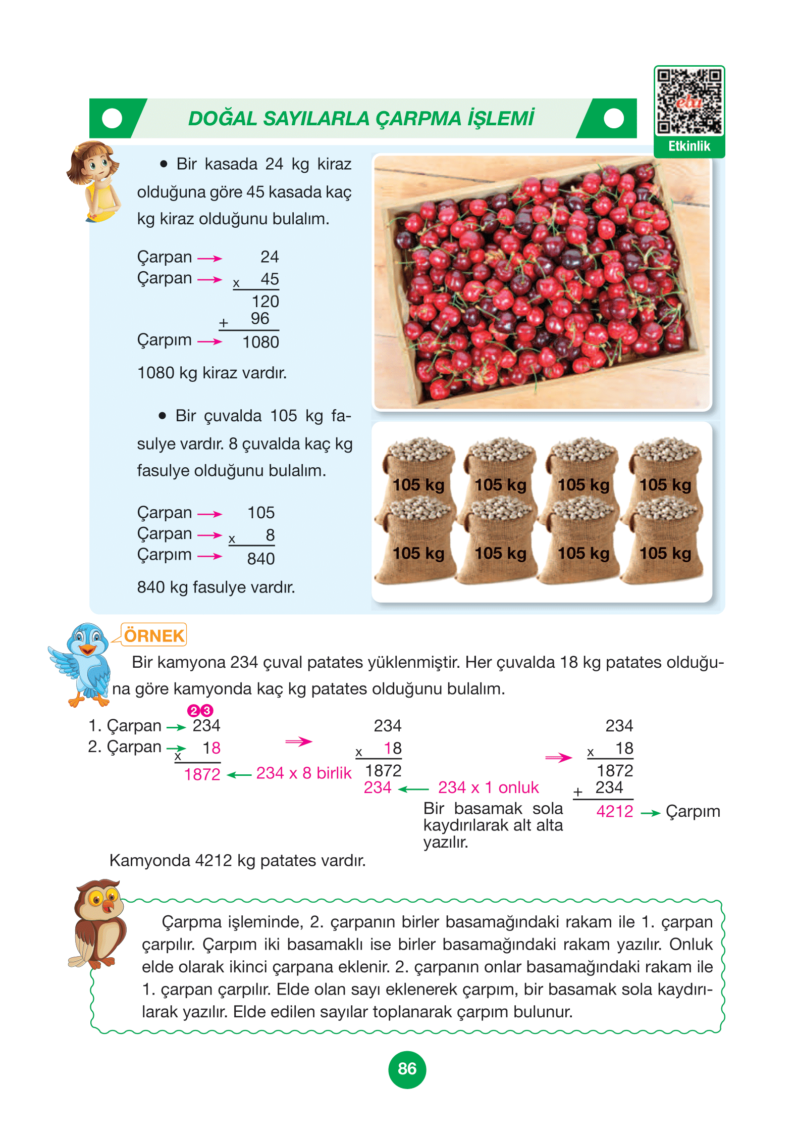 4. Sınıf Pasifik Yayınları Matematik Ders Kitabı Sayfa 86 Cevapları