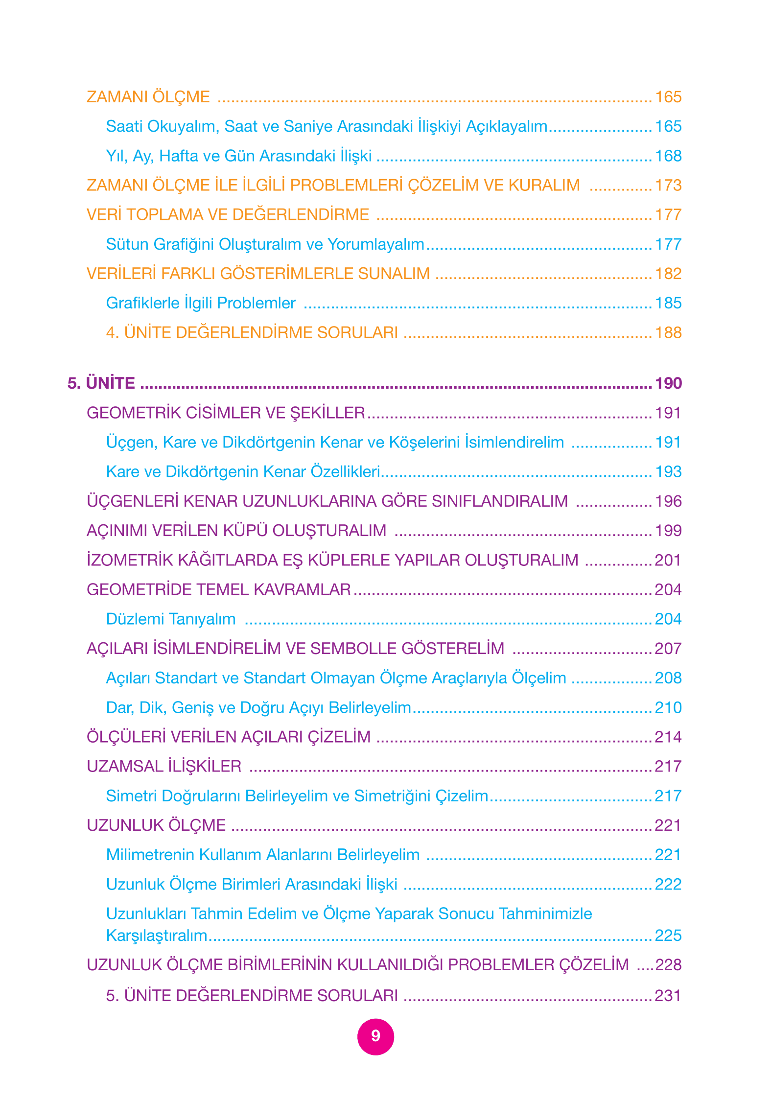4. Sınıf Pasifik Yayınları Matematik Ders Kitabı Sayfa 9 Cevapları