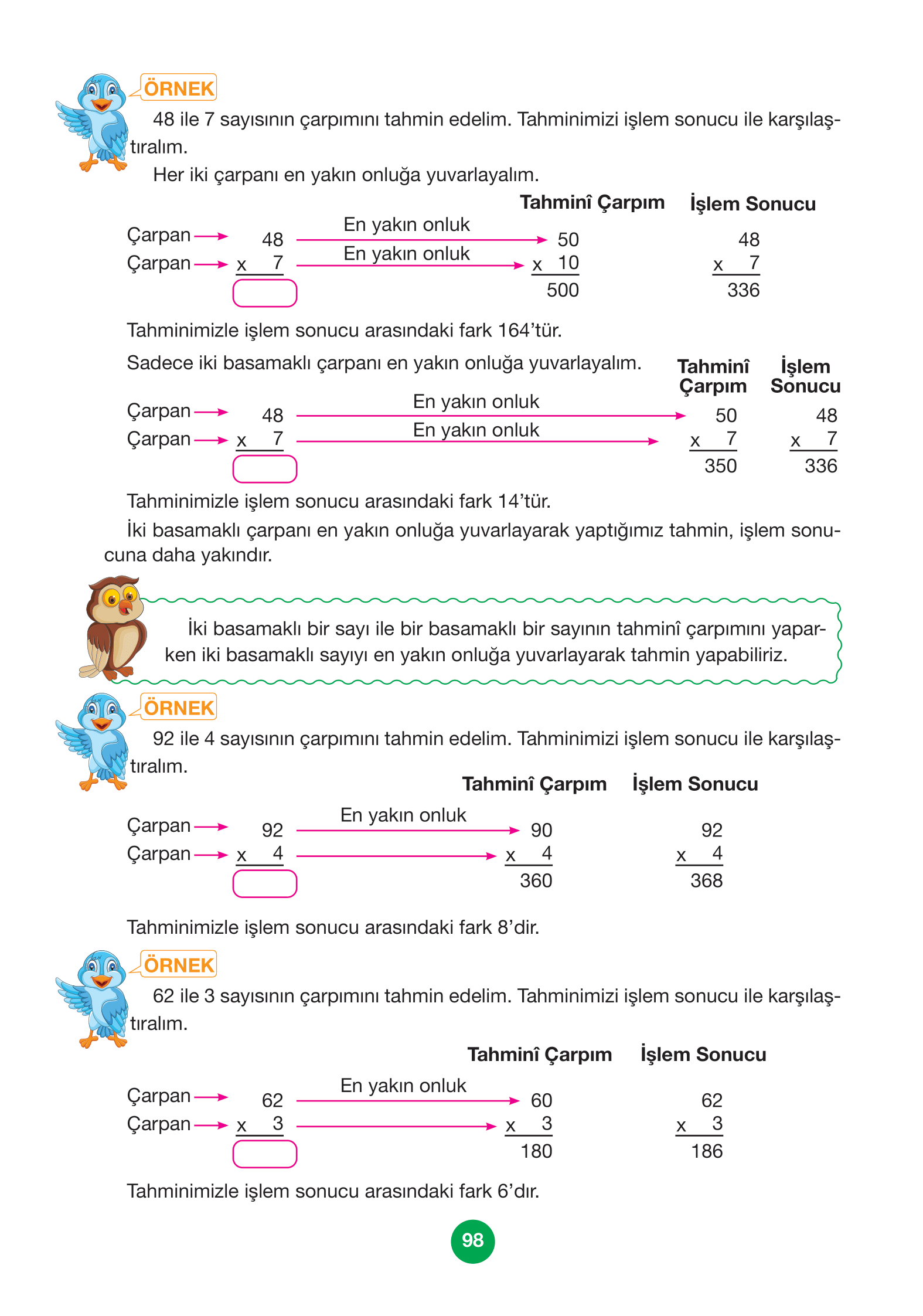 4. Sınıf Pasifik Yayınları Matematik Ders Kitabı Sayfa 98 Cevapları