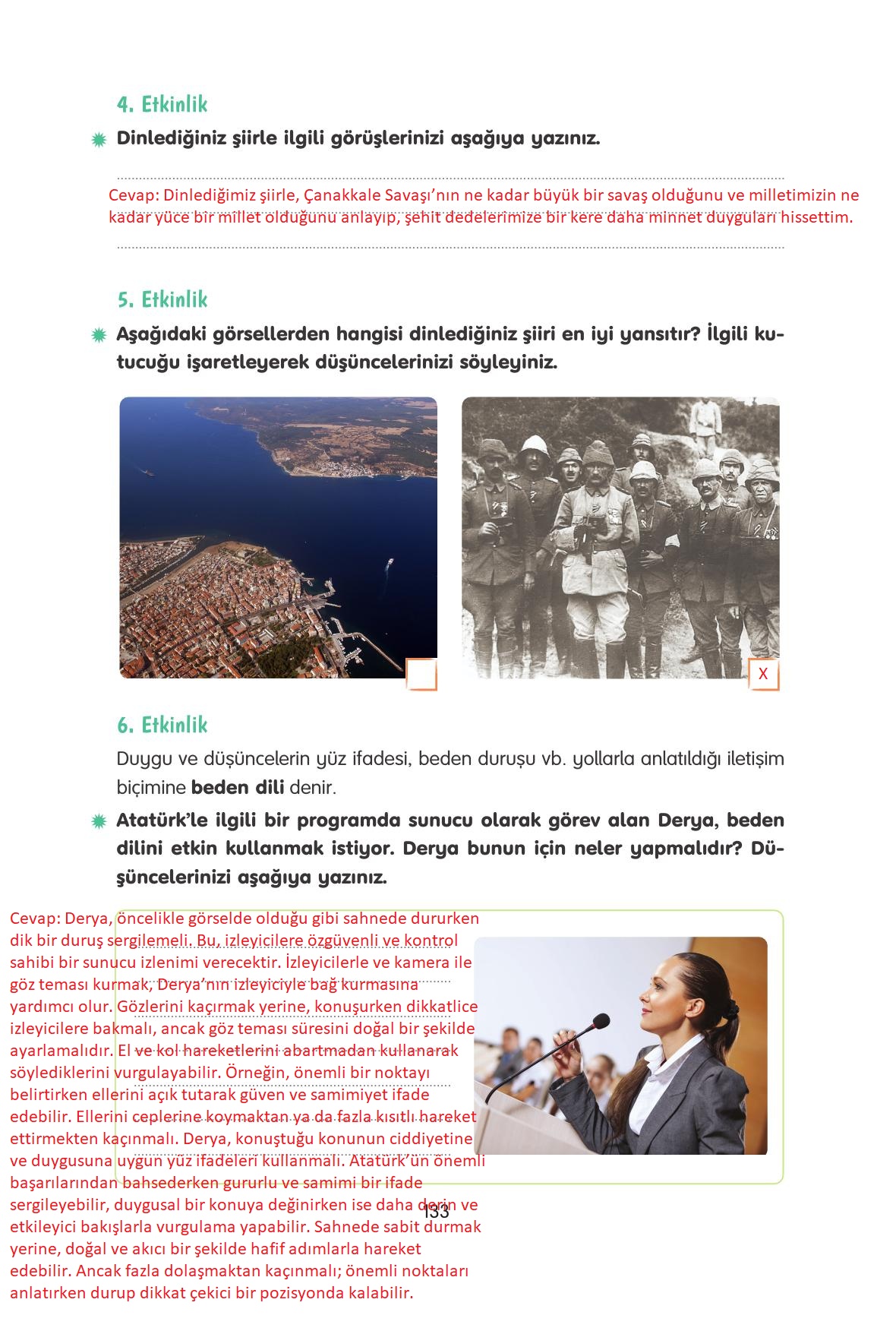 4. Sınıf Tuna Yayınları Türkçe Ders Kitabı Sayfa 133 Cevapları 4. Sınıf Tuna Yayınları Türkçe Ders Kitabı Sayfa 133 Cevapları