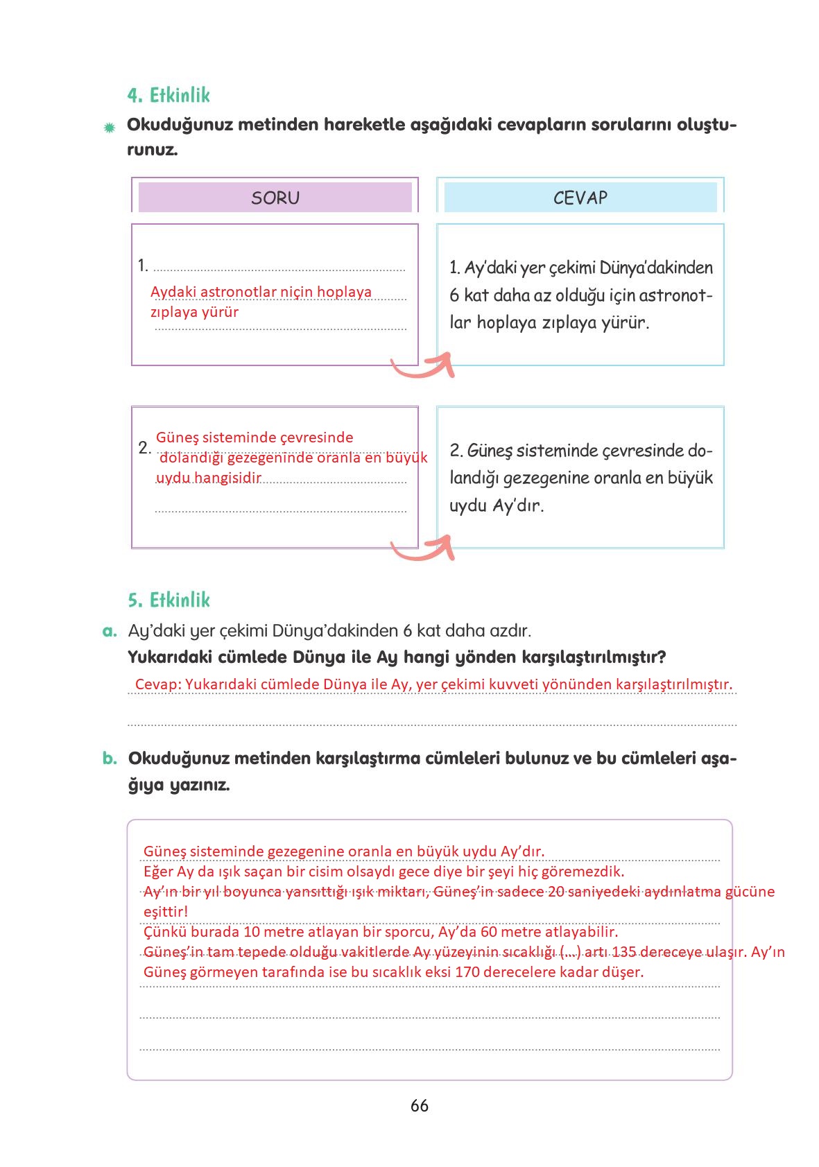 4. Sınıf Tuna Yayınları Türkçe Ders Kitabı Sayfa 66 Cevapları 4. Sınıf Tuna Yayınları Türkçe Ders Kitabı Sayfa 66 Cevapları