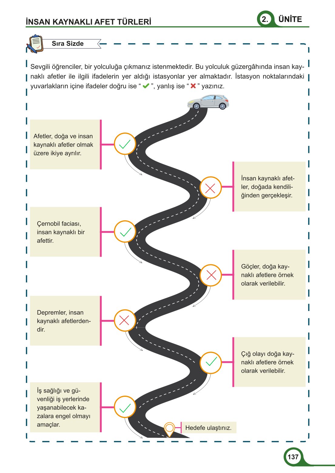 5-6-7. Sınıf Meb Yayınları Afet Bilinci Ders Kitabı 2. Kitap Sayfa 137 Cevapları