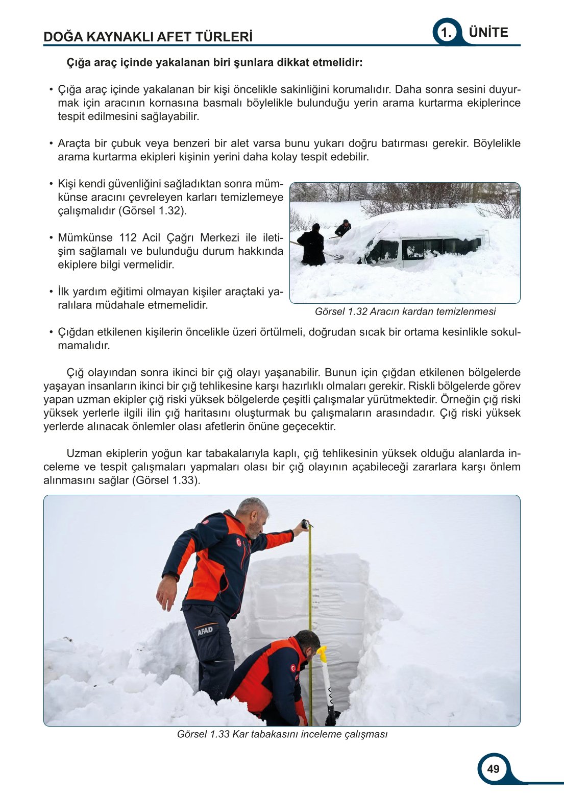 5-6-7. Sınıf Meb Yayınları Afet Bilinci Ders Kitabı 2. Kitap Sayfa 49 Cevapları