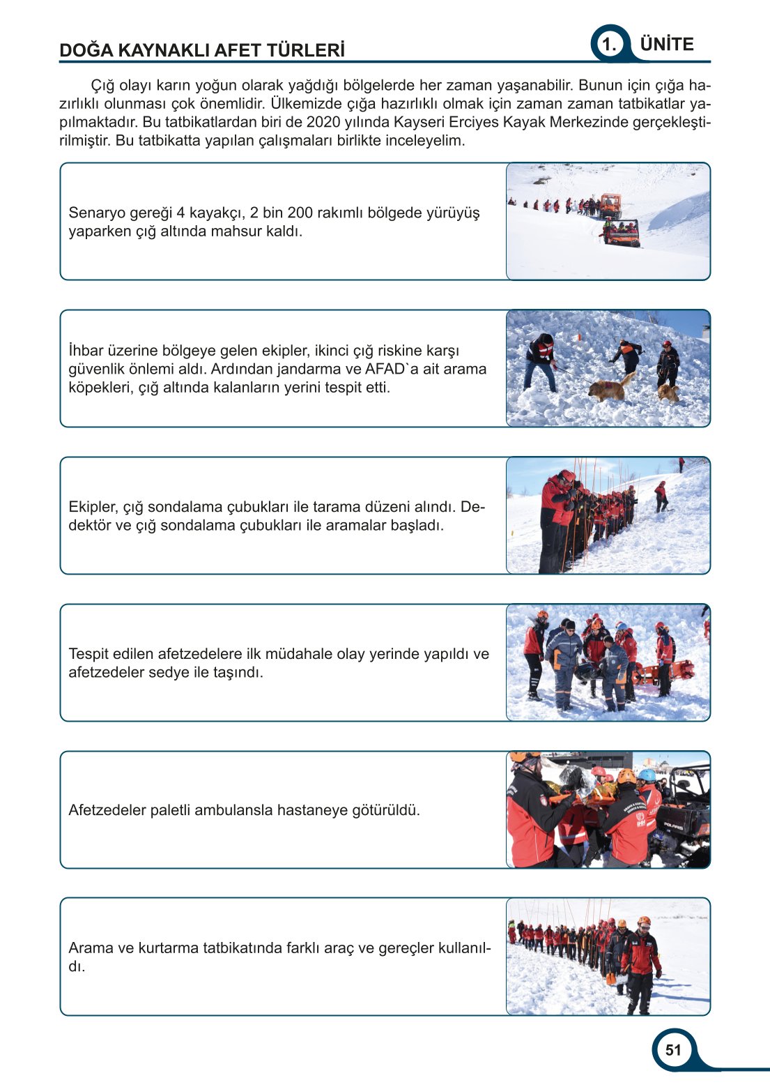 5-6-7. Sınıf Meb Yayınları Afet Bilinci Ders Kitabı 2. Kitap Sayfa 51 Cevapları