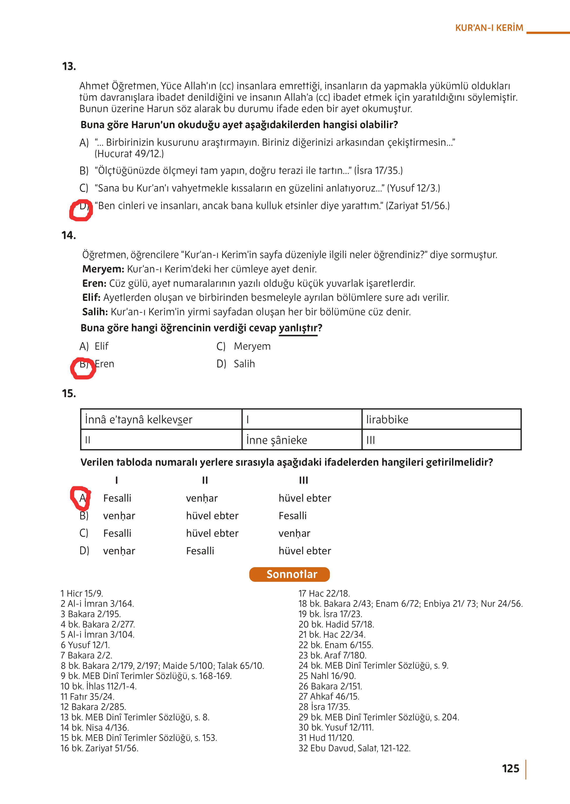 5. Sınıf Meb Yayınları Din Kültürü Ve Ahlak Bilgisi Ders Kitabı Sayfa 125 Cevapları 5. Sınıf Meb Yayınları Din Kültürü Ve Ahlak Bilgisi Ders Kitabı Sayfa 125 Cevapları