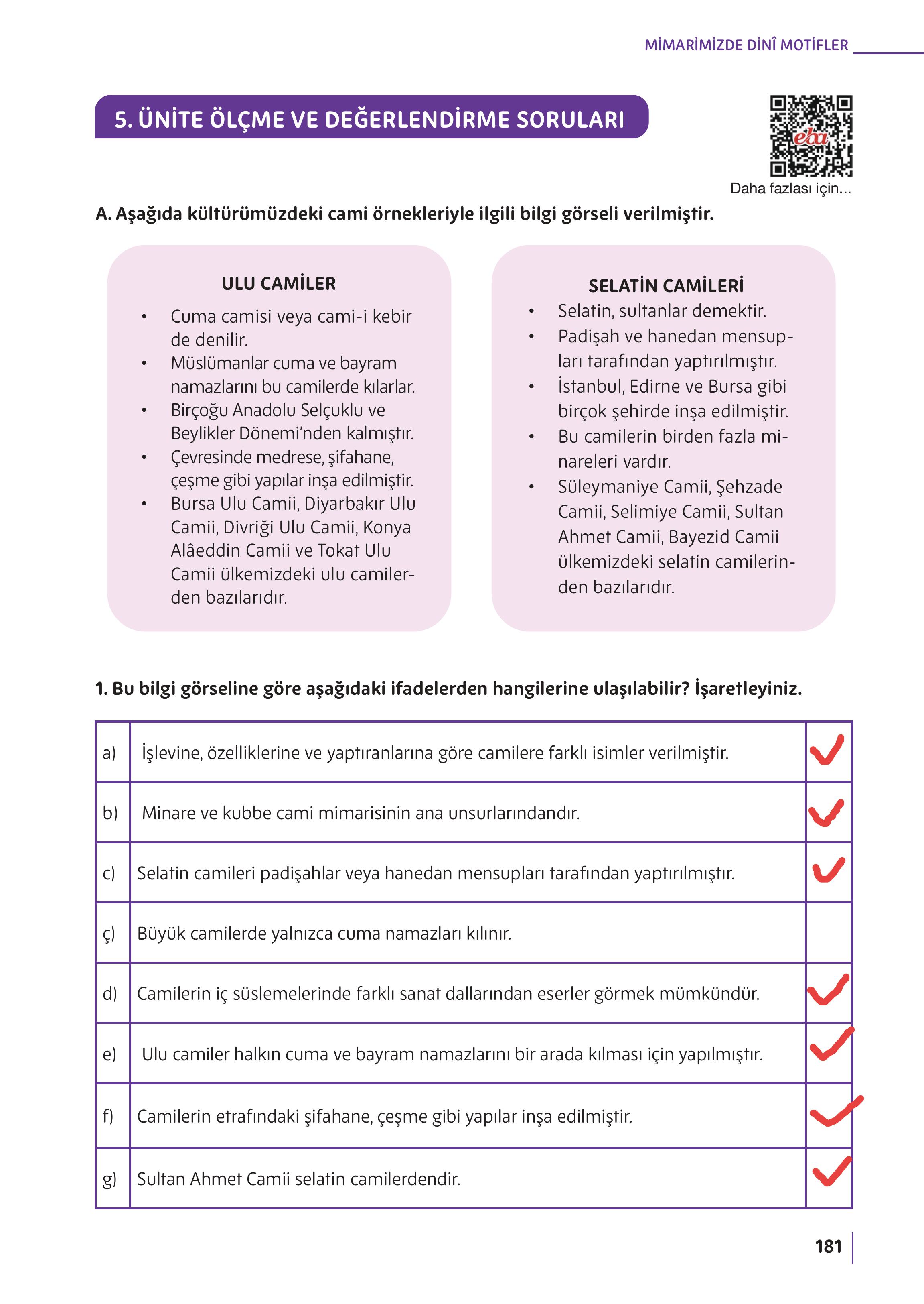 5. Sınıf Meb Yayınları Din Kültürü Ve Ahlak Bilgisi Ders Kitabı Sayfa 181 Cevapları 5. Sınıf Meb Yayınları Din Kültürü Ve Ahlak Bilgisi Ders Kitabı Sayfa 181 Cevapları