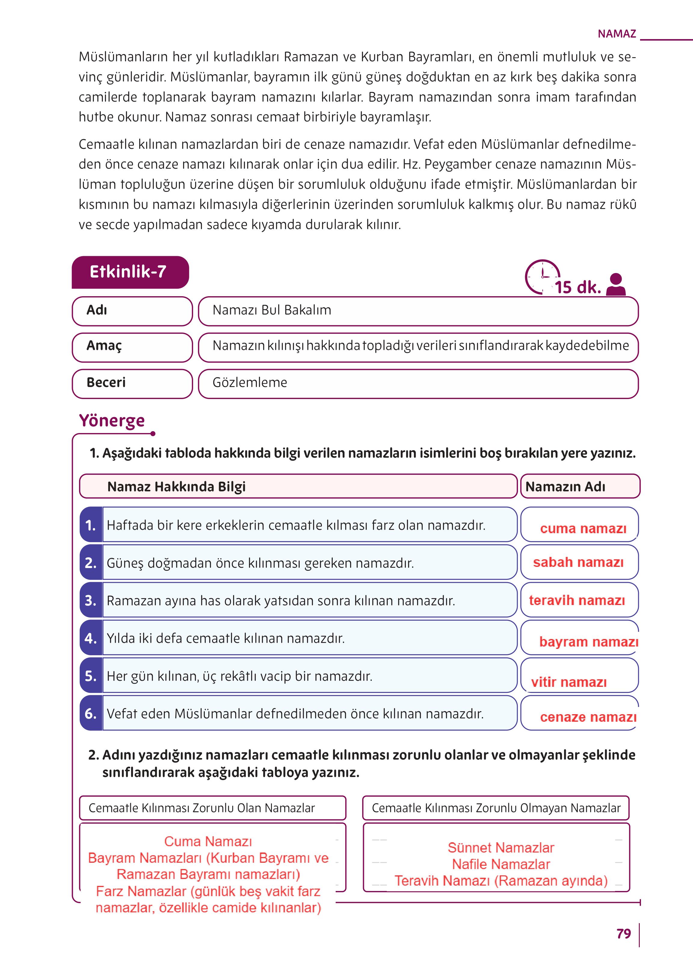 5. Sınıf Meb Yayınları Din Kültürü Ve Ahlak Bilgisi Ders Kitabı Sayfa 79 Cevapları 5. Sınıf Meb Yayınları Din Kültürü Ve Ahlak Bilgisi Ders Kitabı Sayfa 79 Cevapları
