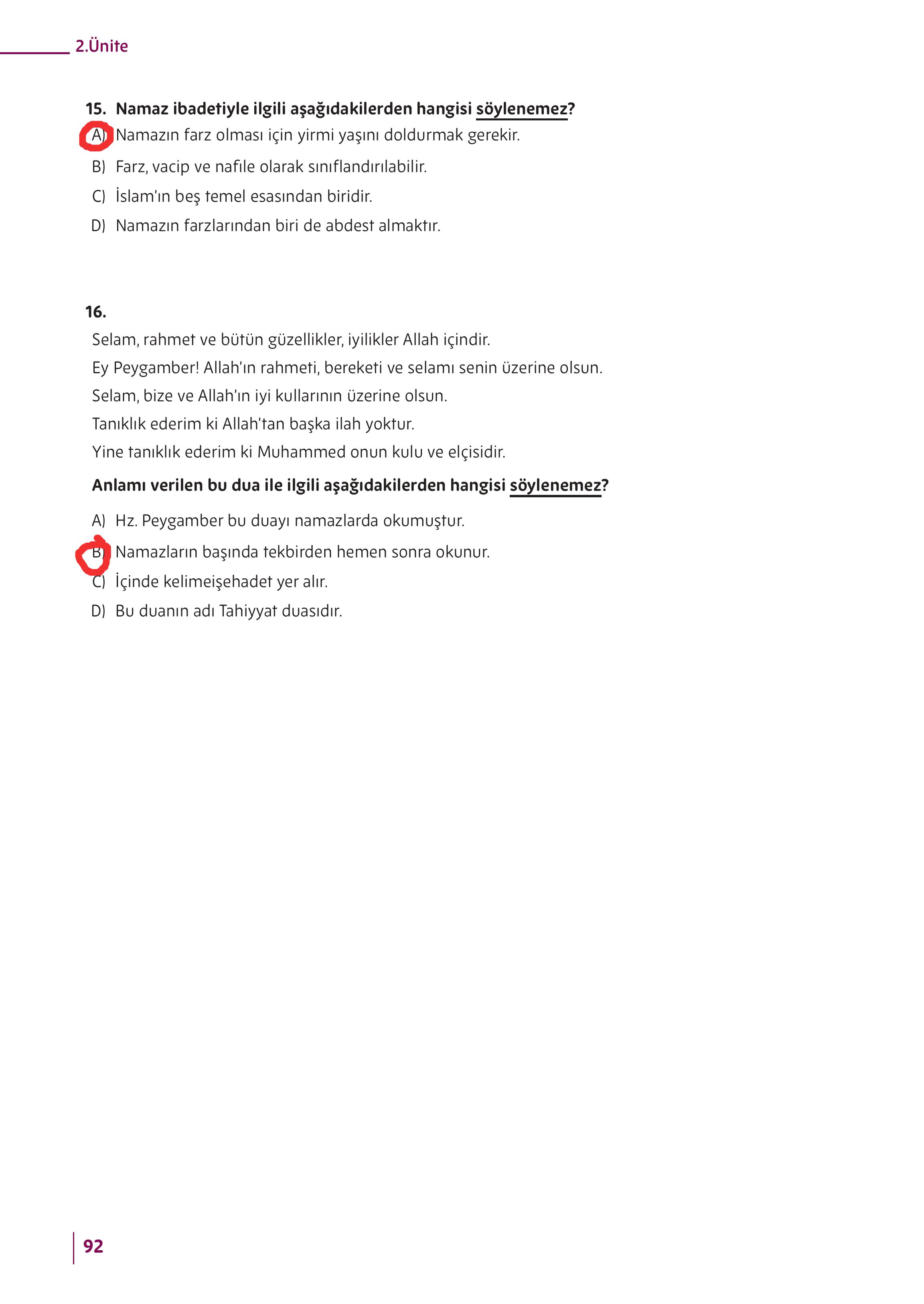 5. Sınıf Meb Yayınları Din Kültürü Ve Ahlak Bilgisi Ders Kitabı Sayfa 92 Cevapları 5. Sınıf Meb Yayınları Din Kültürü Ve Ahlak Bilgisi Ders Kitabı Sayfa 92 Cevapları