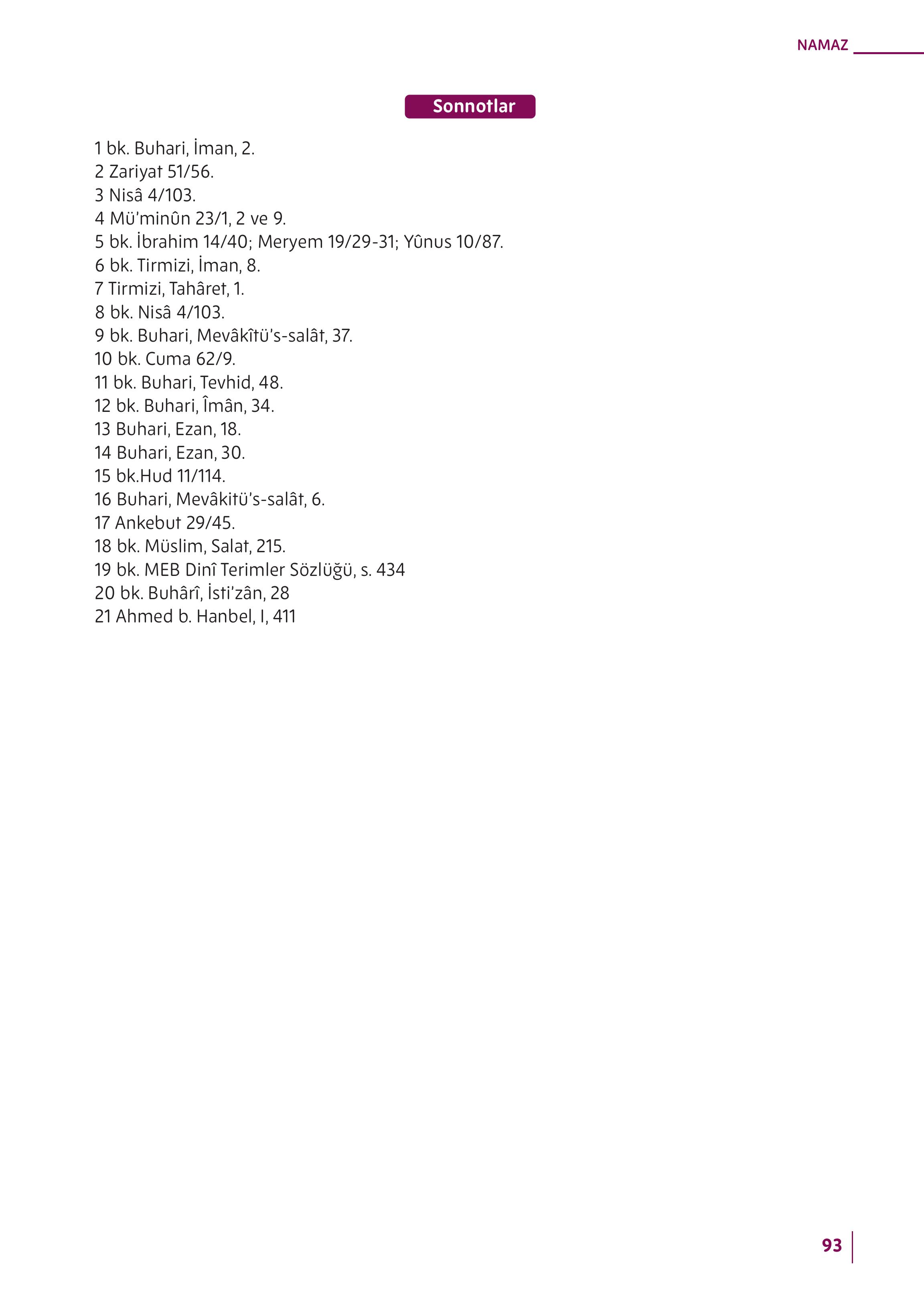 5. Sınıf Meb Yayınları Din Kültürü Ve Ahlak Bilgisi Ders Kitabı Sayfa 93 Cevapları