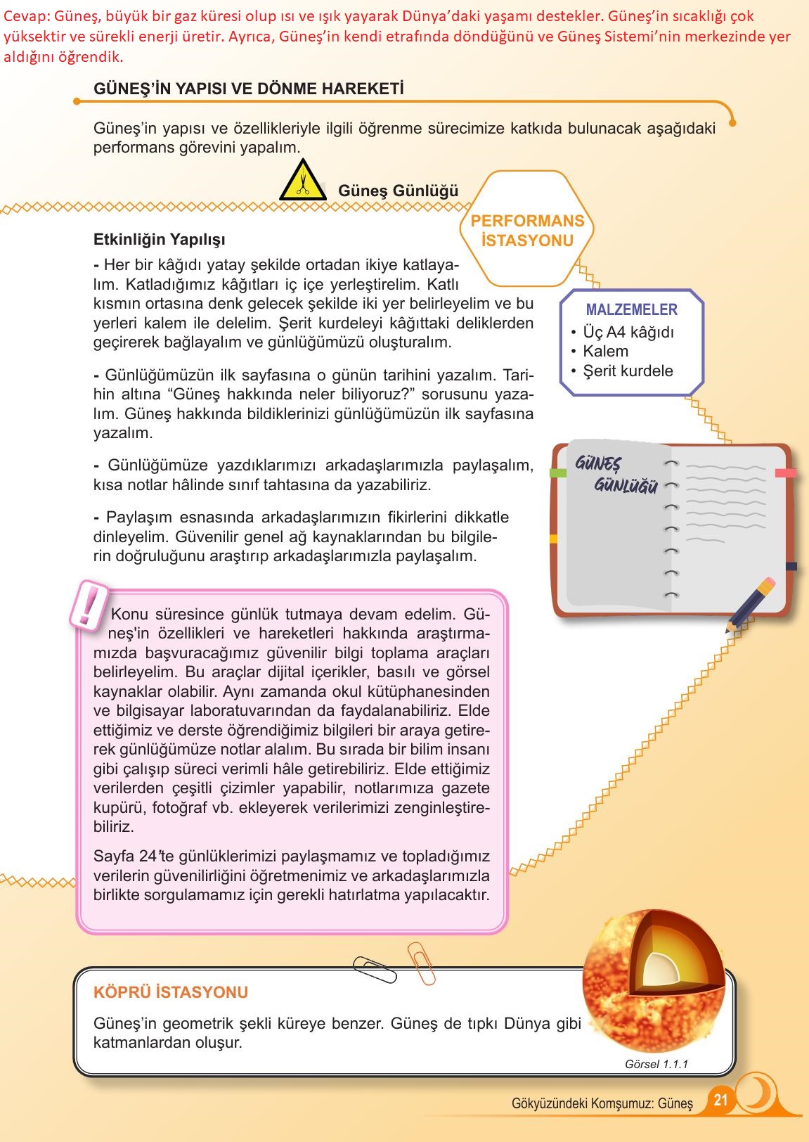 5. Sınıf Meb Yayınları Fen Bilimleri Ders Kitabı 1. Kitap Sayfa 21 Cevapları 5. Sınıf Meb Yayınları Fen Bilimleri Ders Kitabı 1. Kitap Sayfa 21 Cevapları