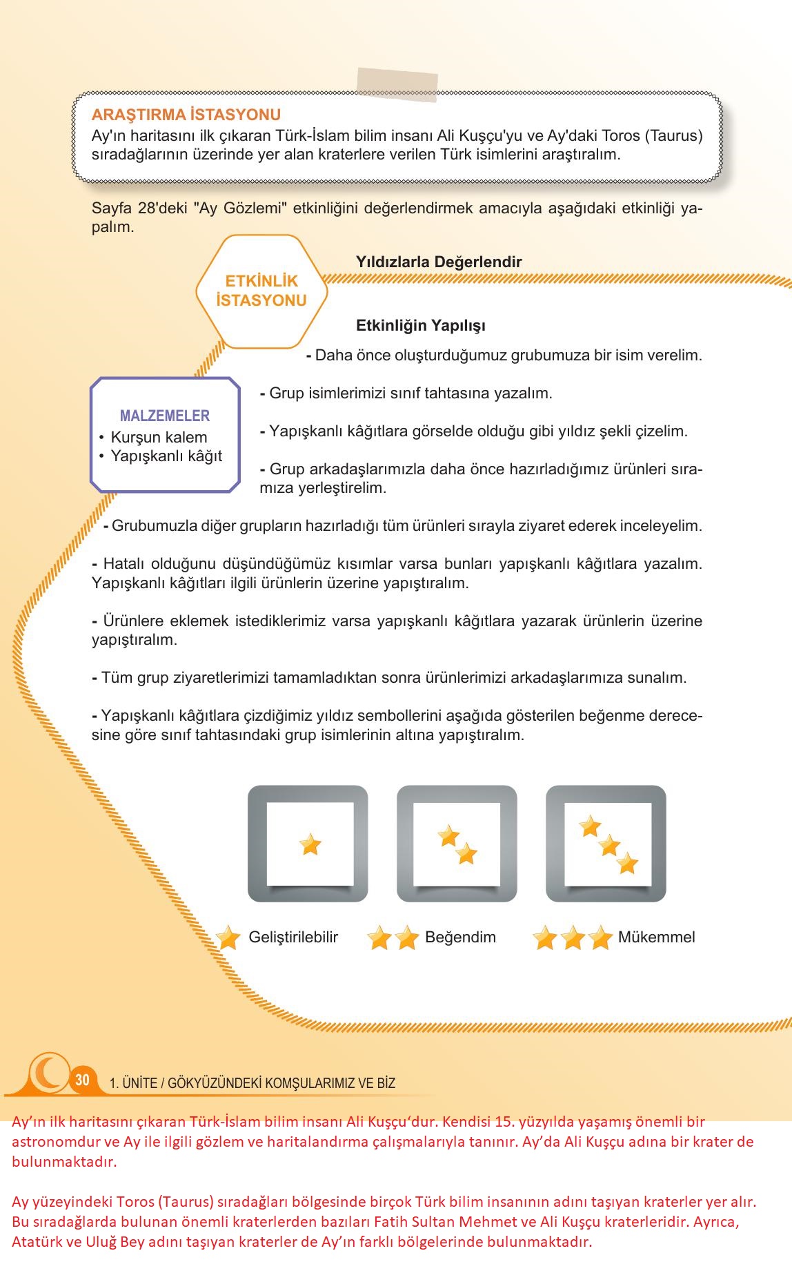 5. Sınıf Meb Yayınları Fen Bilimleri Ders Kitabı 1. Kitap Sayfa 30 Cevapları