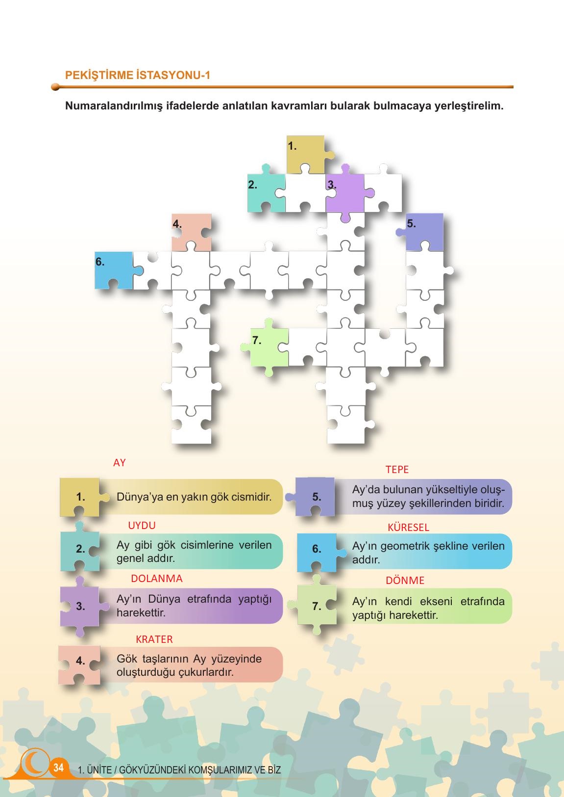5. Sınıf Meb Yayınları Fen Bilimleri Ders Kitabı 1. Kitap Sayfa 34 Cevapları