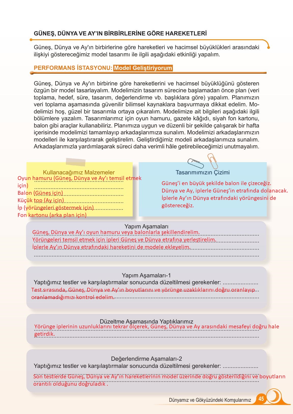 5. Sınıf Meb Yayınları Fen Bilimleri Ders Kitabı 1. Kitap Sayfa 45 Cevapları 5. Sınıf Meb Yayınları Fen Bilimleri Ders Kitabı 1. Kitap Sayfa 45 Cevapları