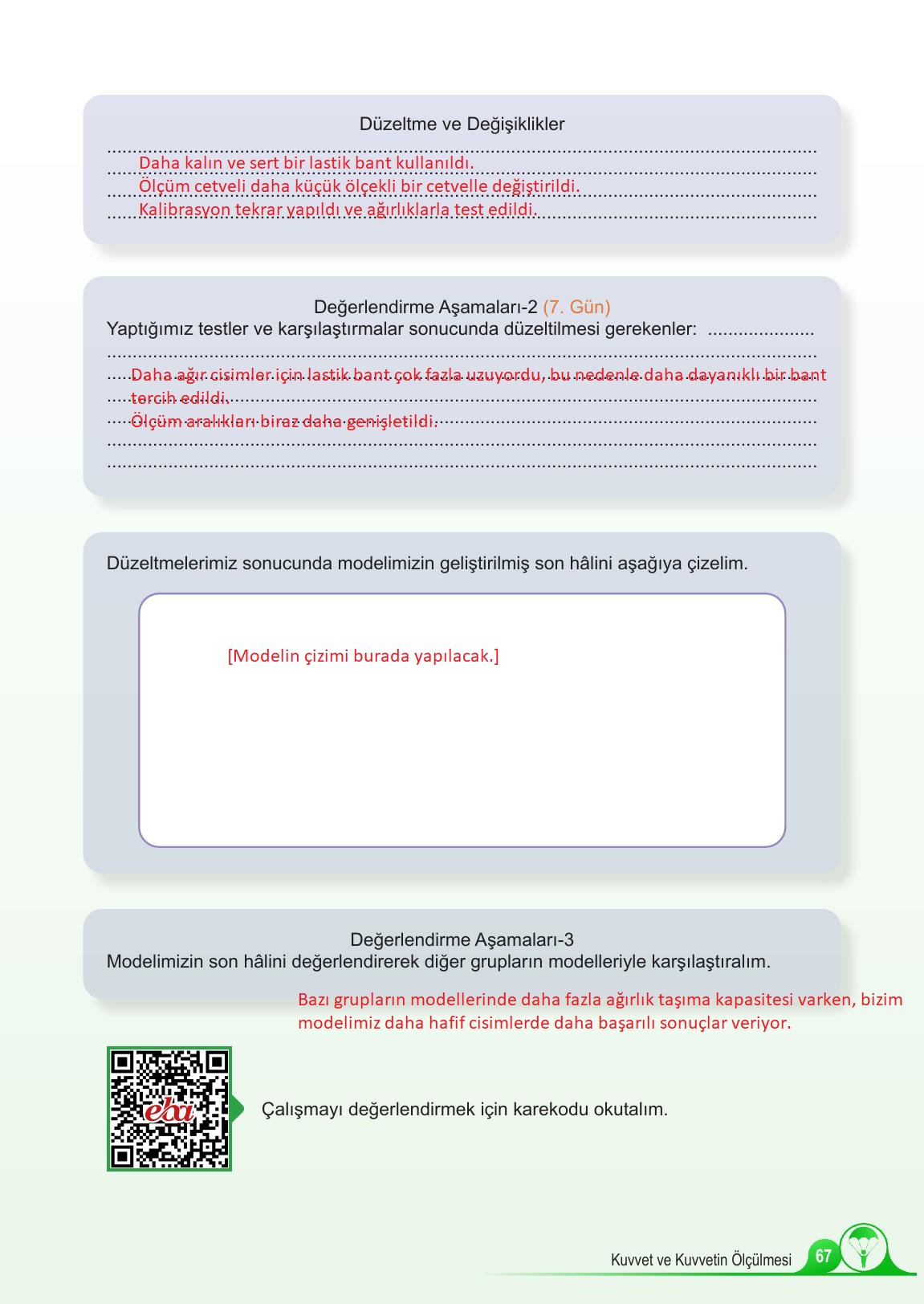 5. Sınıf Meb Yayınları Fen Bilimleri Ders Kitabı 1. Kitap Sayfa 67 Cevapları