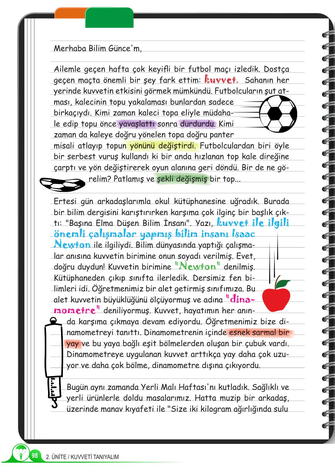 5. Sınıf Meb Yayınları Fen Bilimleri Ders Kitabı 1. Kitap Sayfa 98 Cevapları