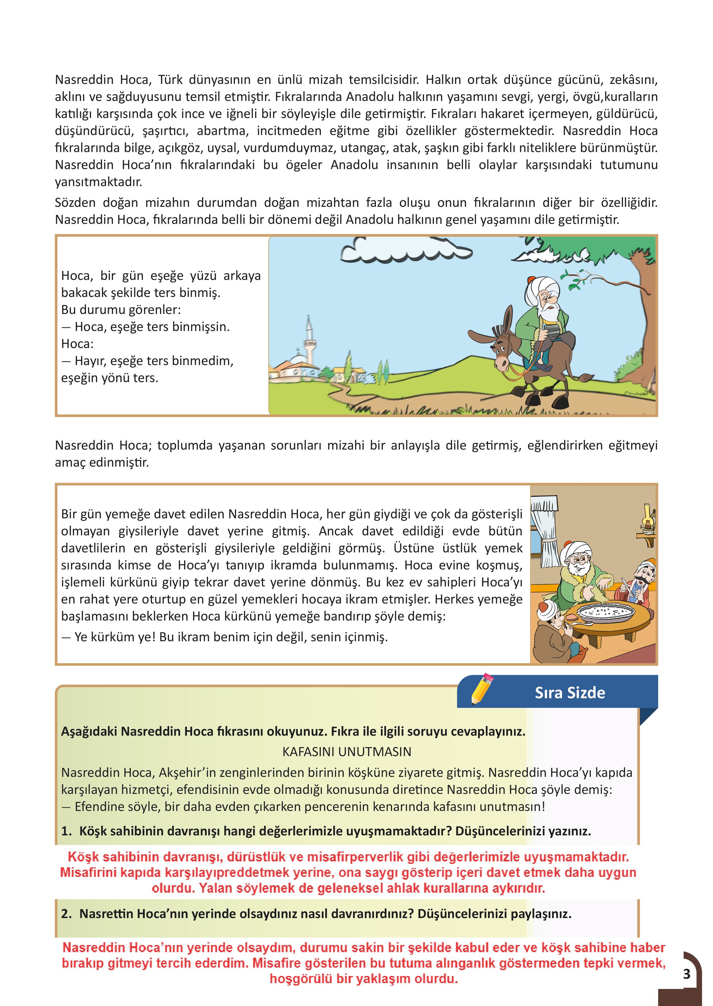 5. Sınıf Meb Yayınları Kültür Ve Medeniyetimize Yön Verenler Ders Kitabı 1. Kitap Sayfa 124 Cevapları