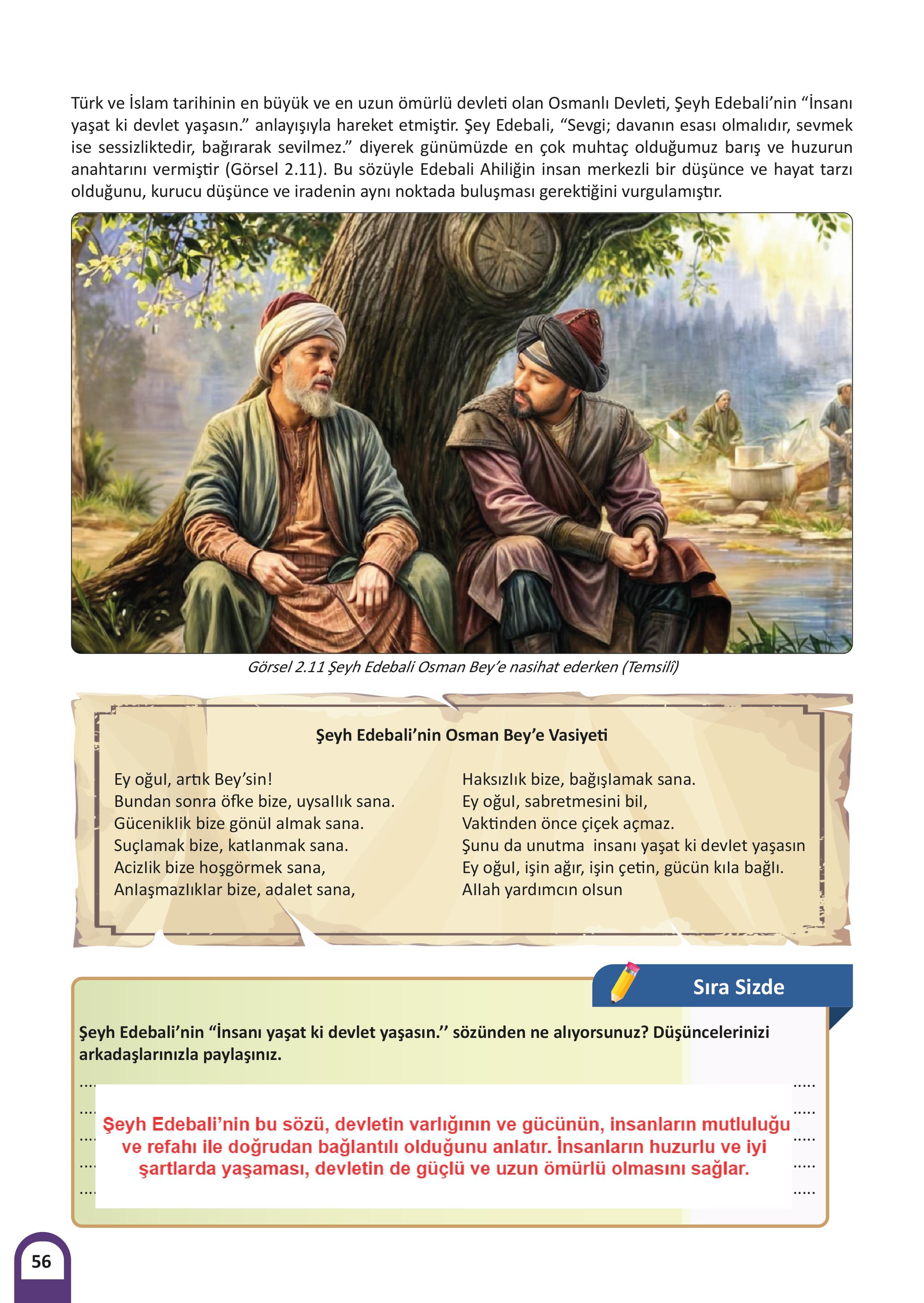 5. Sınıf Meb Yayınları Kültür Ve Medeniyetimize Yön Verenler Ders Kitabı 1. Kitap Sayfa 57 Cevapları