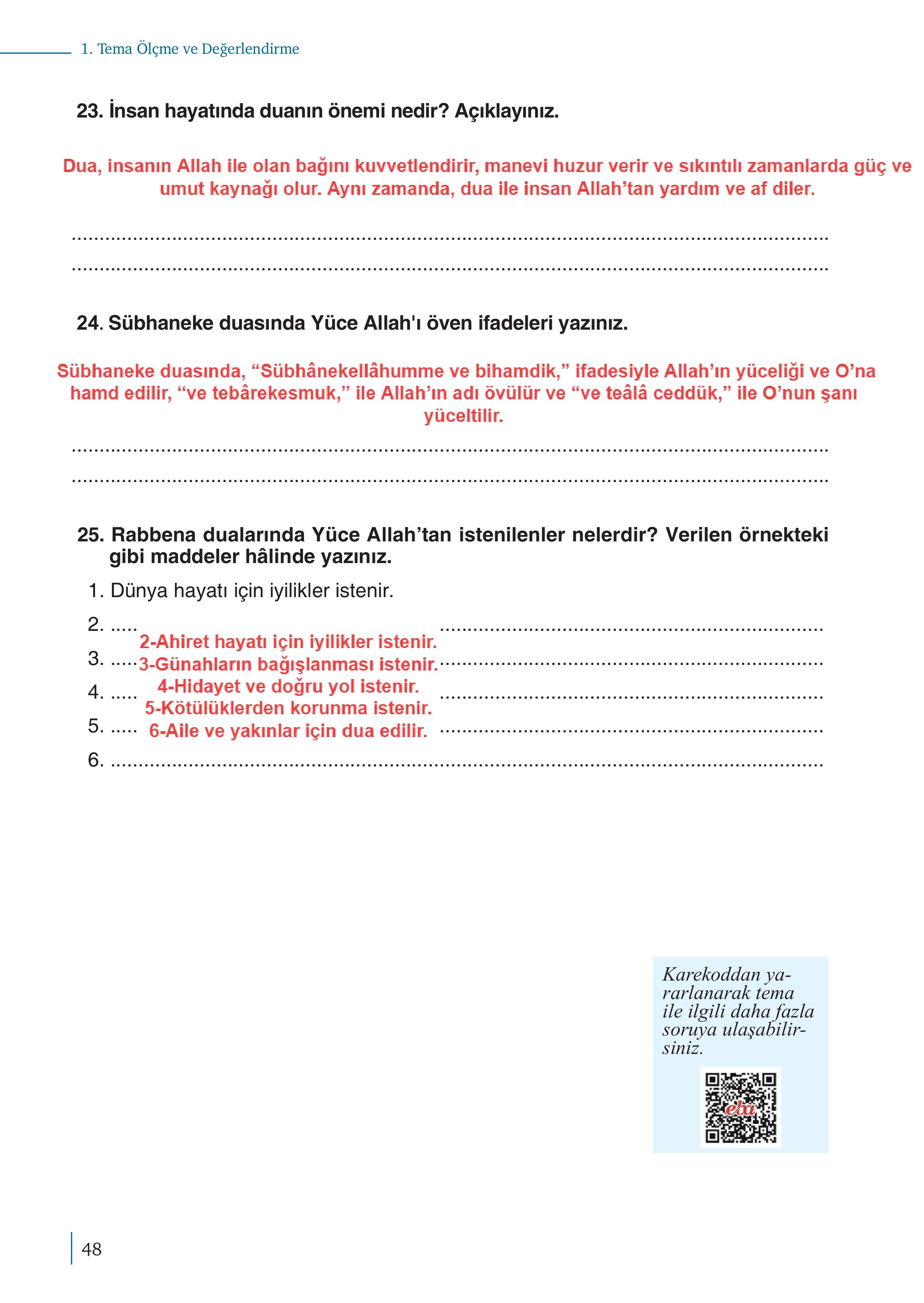 5. Sınıf Meb Yayınları Kuran-ı Kerim Ders Kitabı Sayfa 48 Cevapları 5. Sınıf Meb Yayınları Kuran-ı Kerim Ders Kitabı Sayfa 48 Cevapları