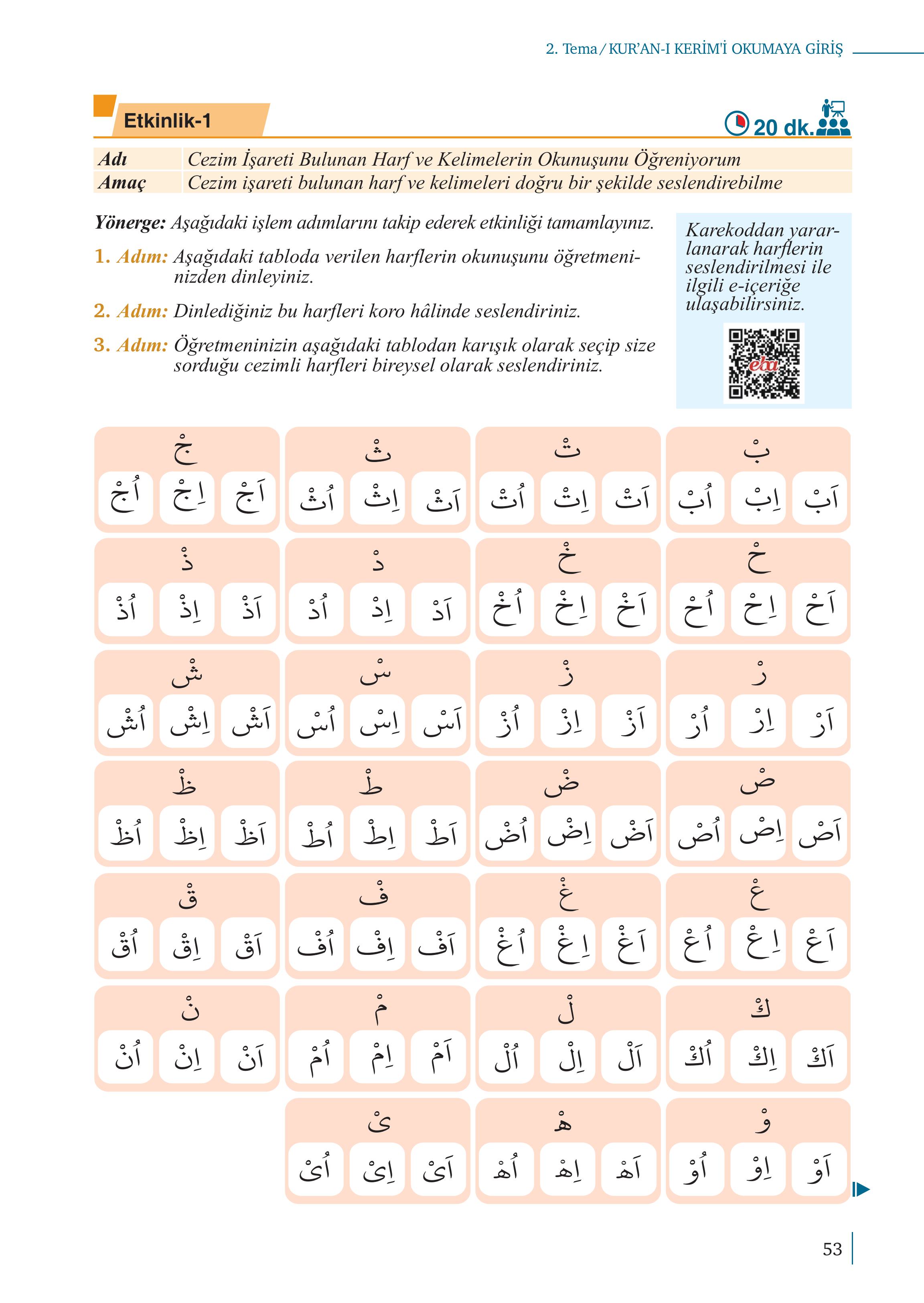 5. Sınıf Meb Yayınları Kuran-ı Kerim Ders Kitabı Sayfa 53 Cevapları 5. Sınıf Meb Yayınları Kuran-ı Kerim Ders Kitabı Sayfa 53 Cevapları