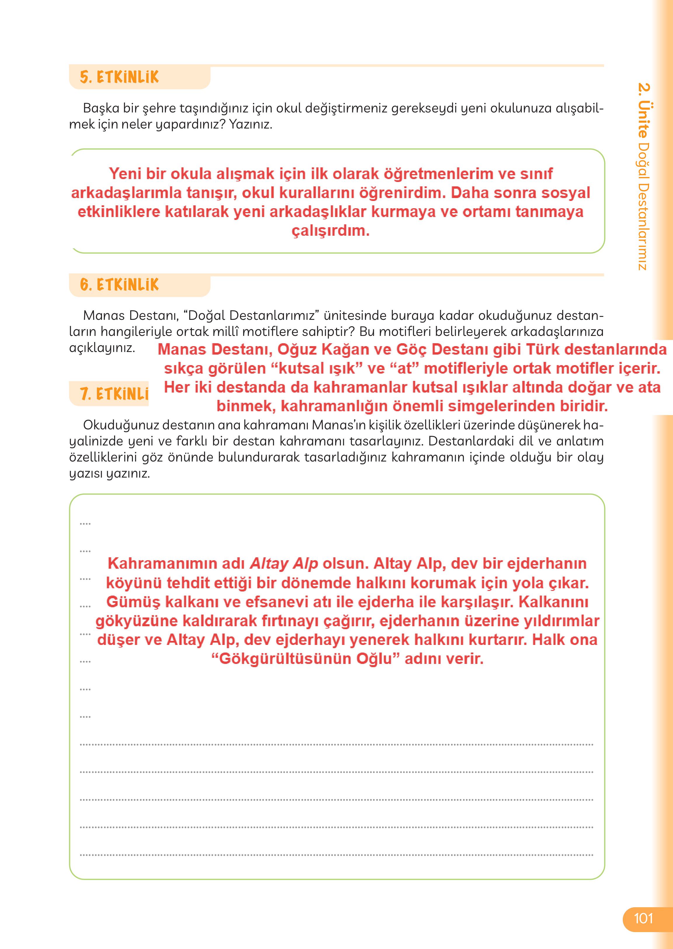5. Sınıf Meb Yayınları Masal Ve Destanlarımız Ders Kitabı Sayfa 102 Cevapları 5. Sınıf Meb Yayınları Masal Ve Destanlarımız Ders Kitabı Sayfa 102 Cevapları