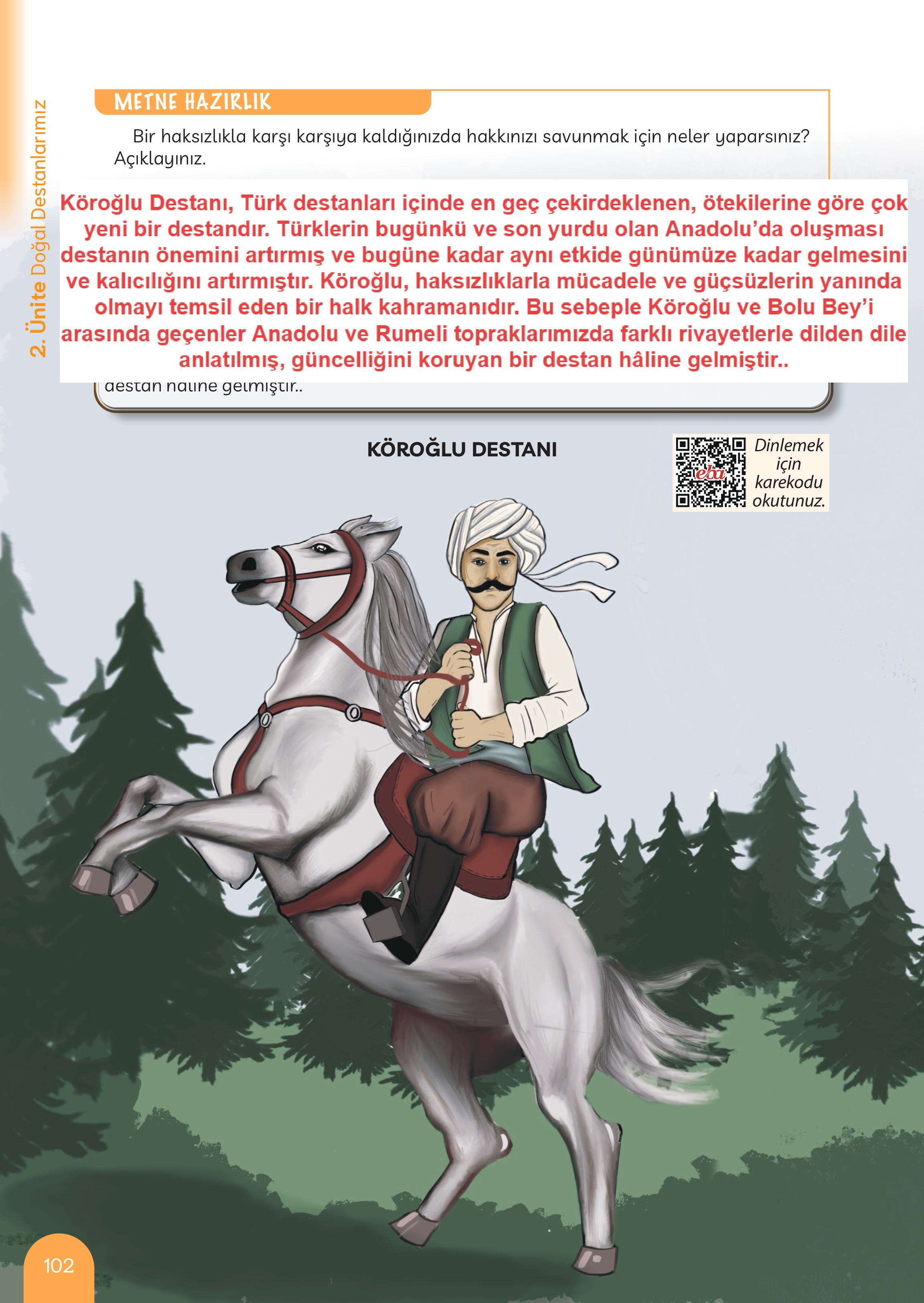 5. Sınıf Meb Yayınları Masal Ve Destanlarımız Ders Kitabı Sayfa 103 Cevapları 5. Sınıf Meb Yayınları Masal Ve Destanlarımız Ders Kitabı Sayfa 103 Cevapları