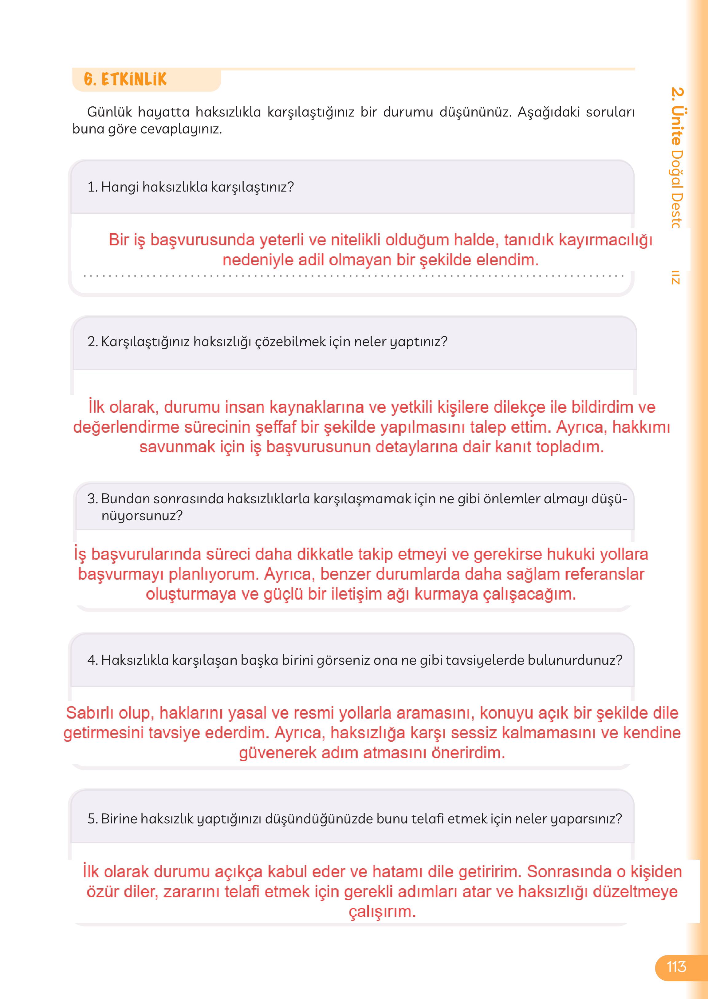 5. Sınıf Meb Yayınları Masal Ve Destanlarımız Ders Kitabı Sayfa 114 Cevapları 5. Sınıf Meb Yayınları Masal Ve Destanlarımız Ders Kitabı Sayfa 114 Cevapları