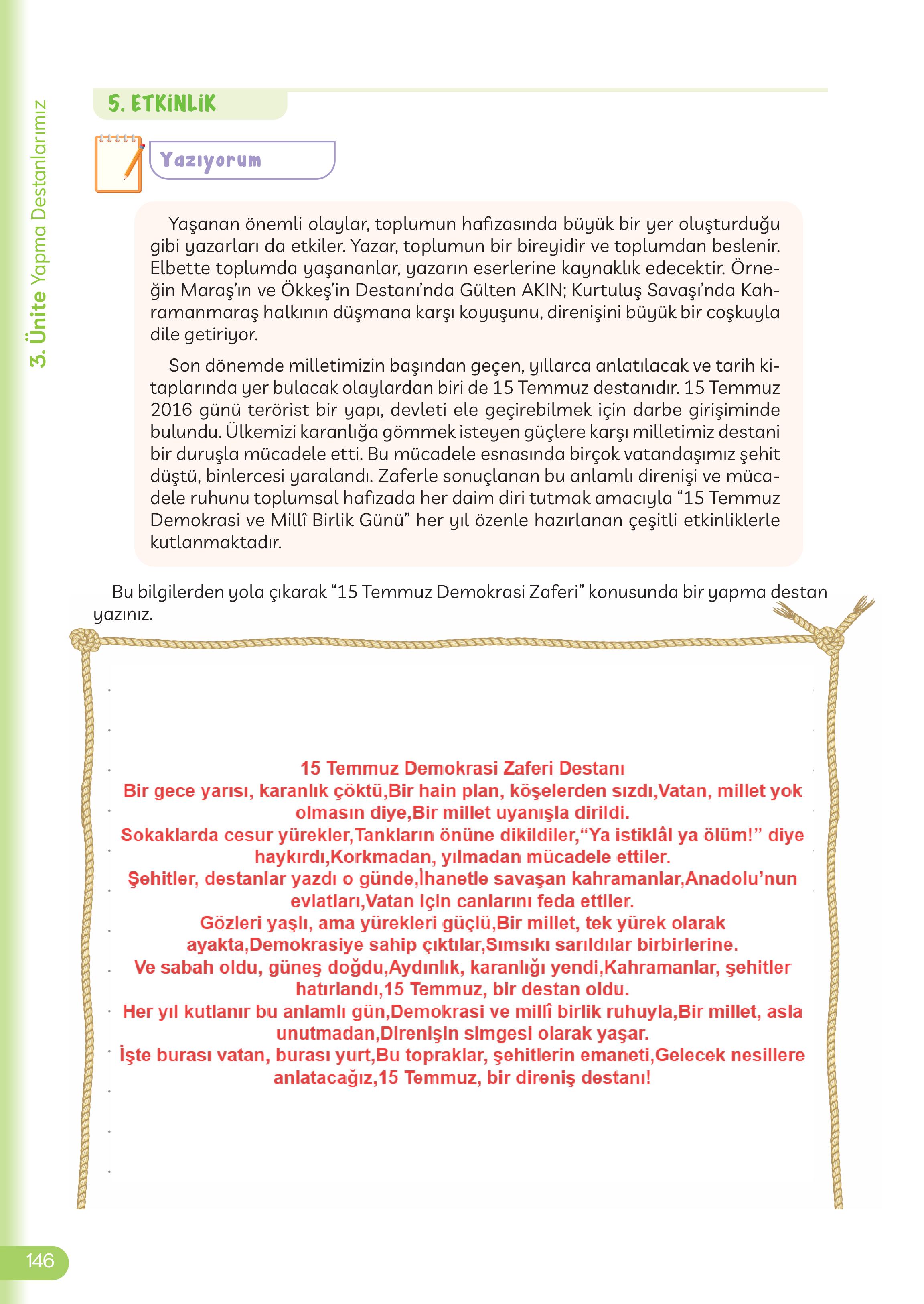 5. Sınıf Meb Yayınları Masal Ve Destanlarımız Ders Kitabı Sayfa 147 Cevapları 5. Sınıf Meb Yayınları Masal Ve Destanlarımız Ders Kitabı Sayfa 147 Cevapları