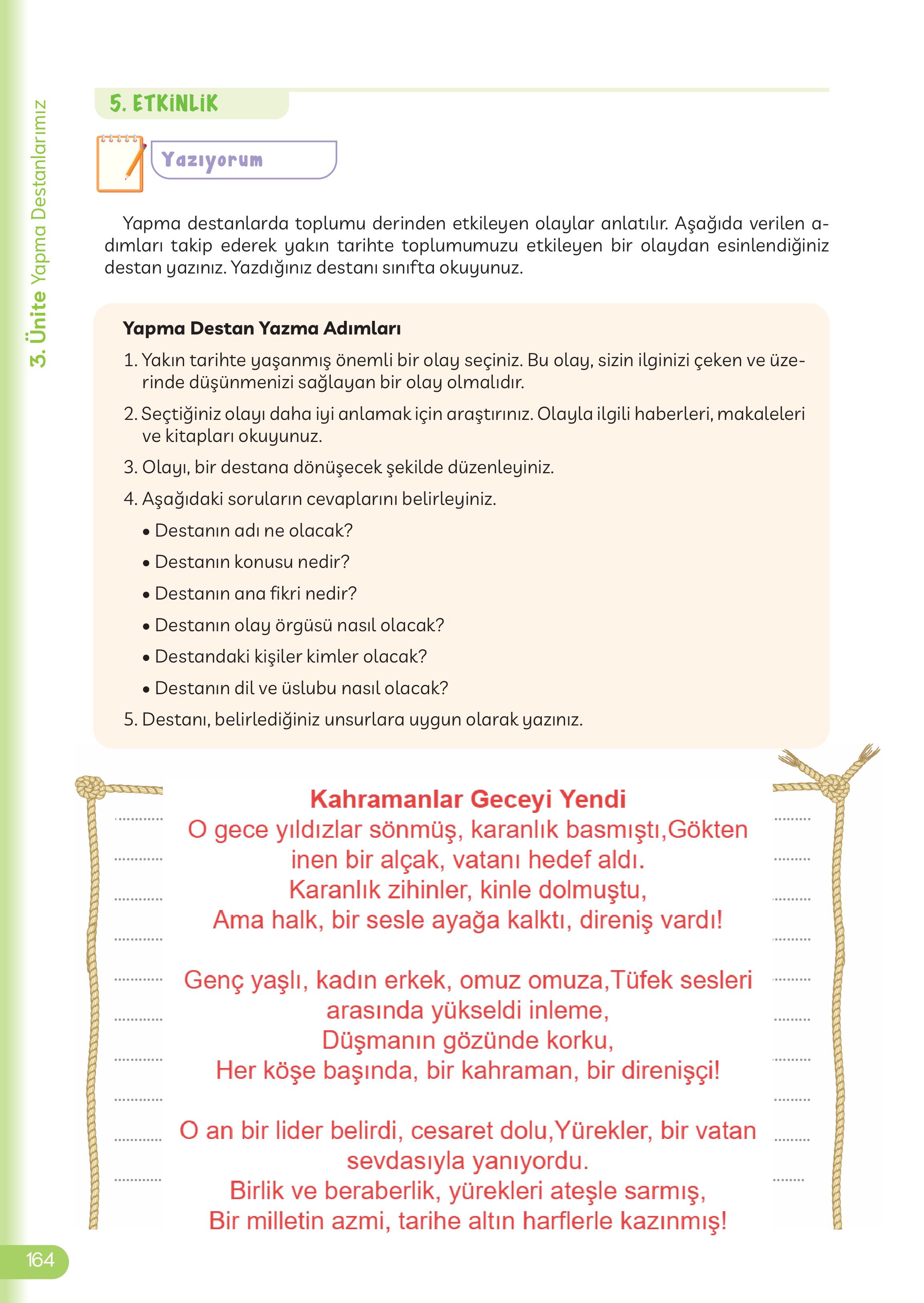 5. Sınıf Meb Yayınları Masal Ve Destanlarımız Ders Kitabı Sayfa 165 Cevapları 5. Sınıf Meb Yayınları Masal Ve Destanlarımız Ders Kitabı Sayfa 165 Cevapları