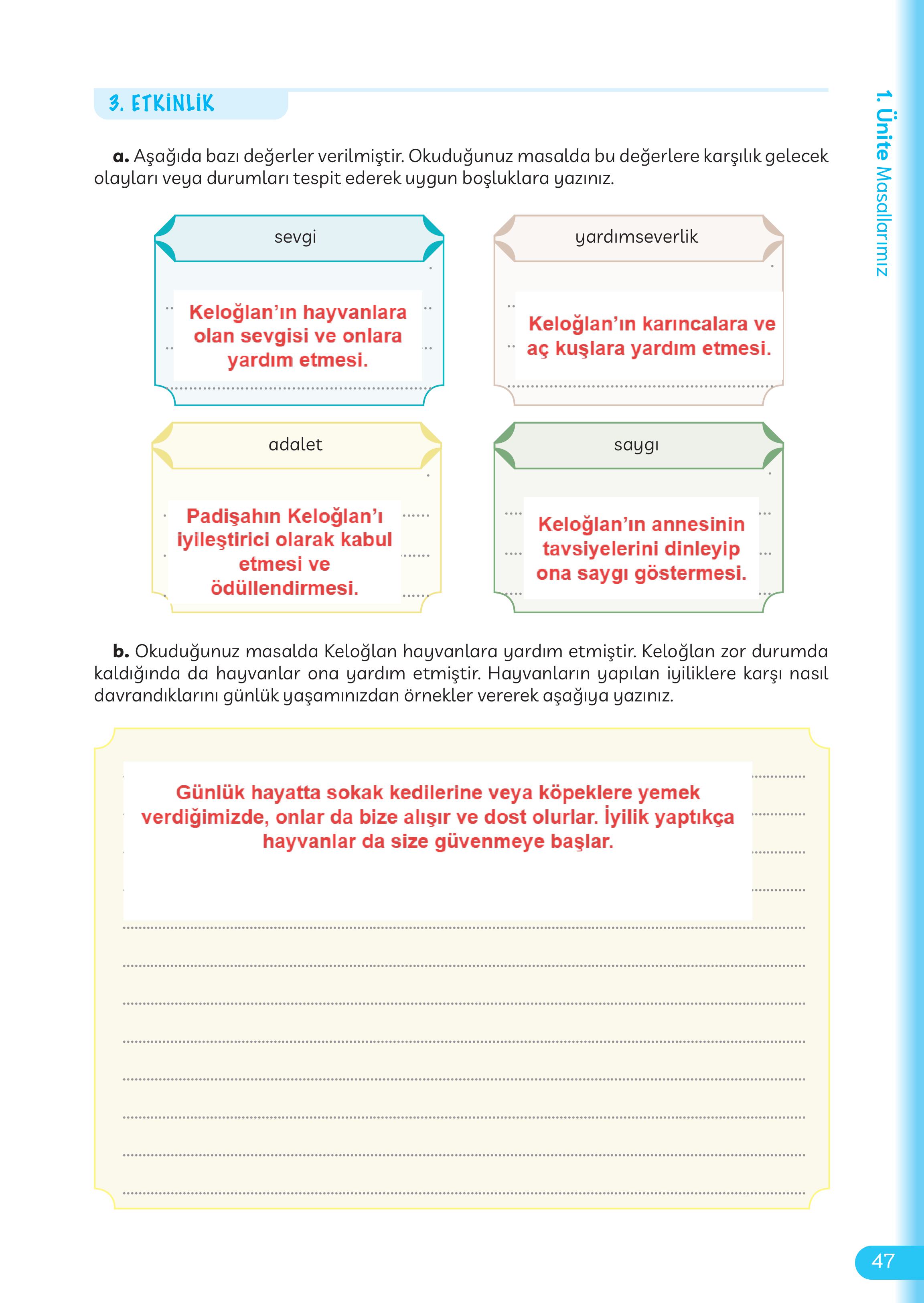 5. Sınıf Meb Yayınları Masal Ve Destanlarımız Ders Kitabı Sayfa 48 Cevapları