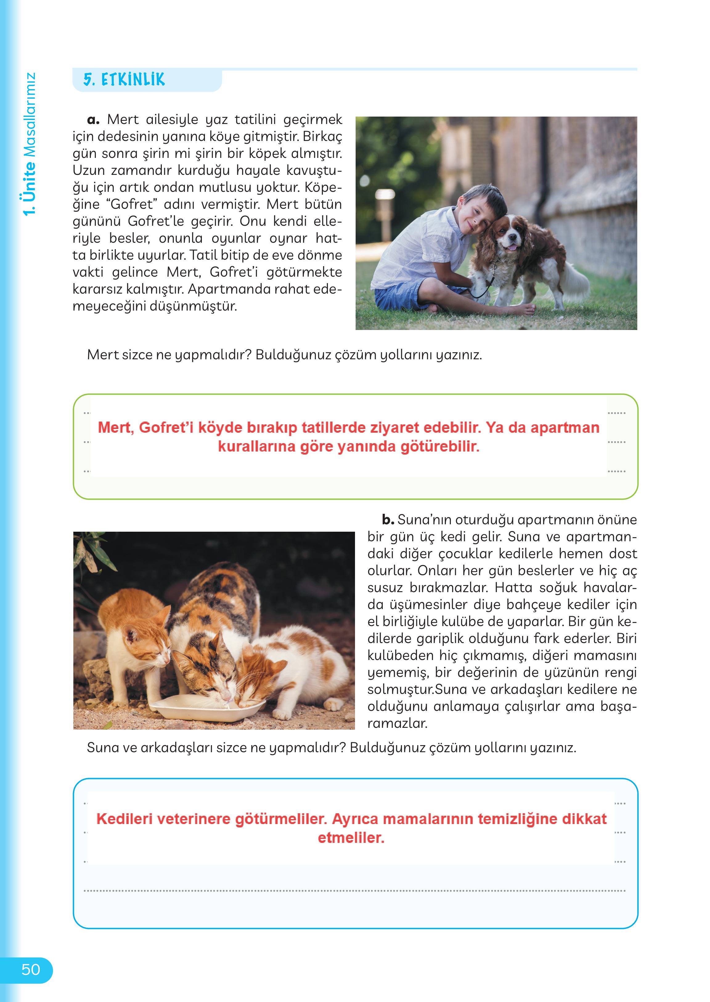 5. Sınıf Meb Yayınları Masal Ve Destanlarımız Ders Kitabı Sayfa 51 Cevapları