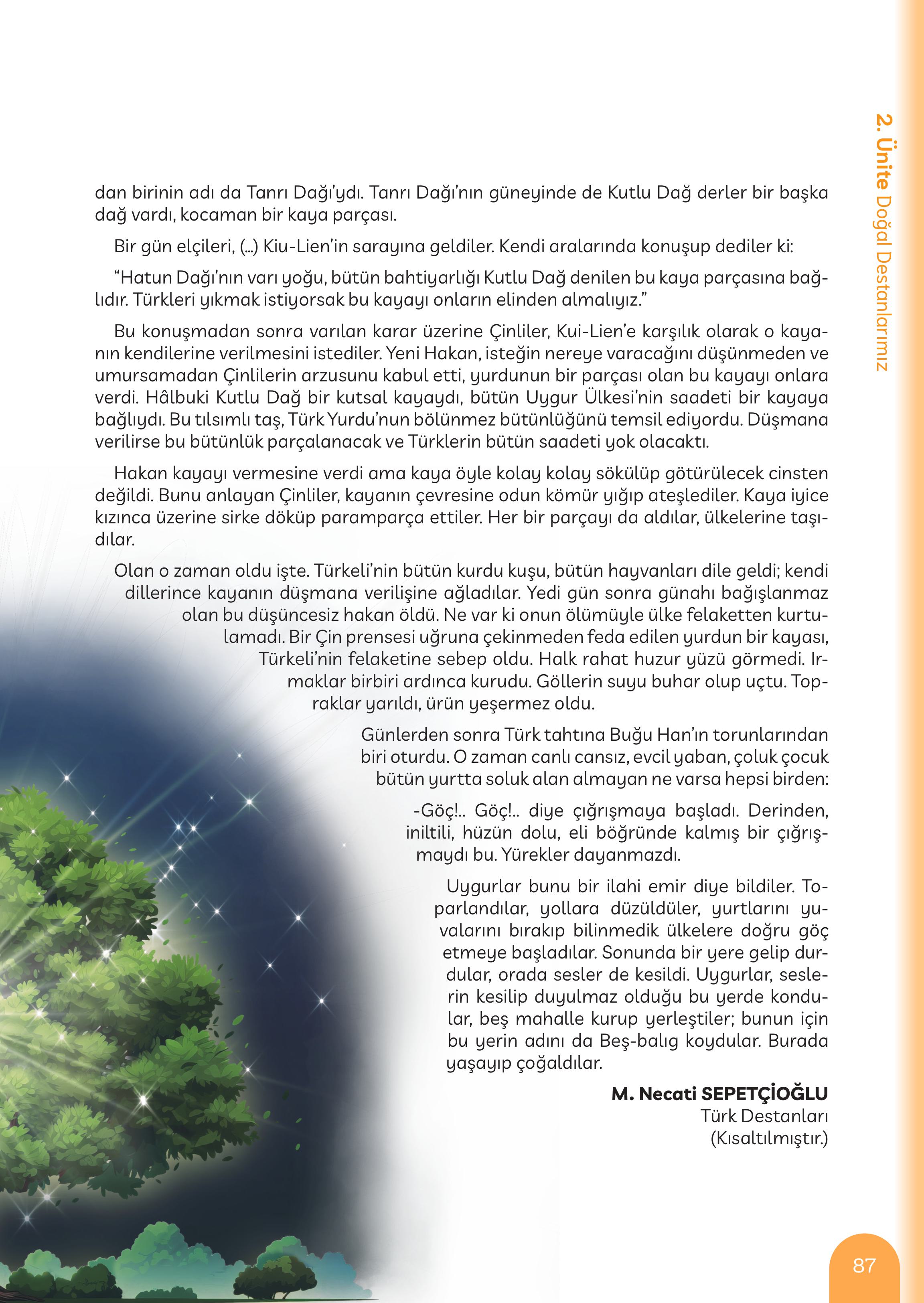 5. Sınıf Meb Yayınları Masal Ve Destanlarımız Ders Kitabı Sayfa 88 Cevapları