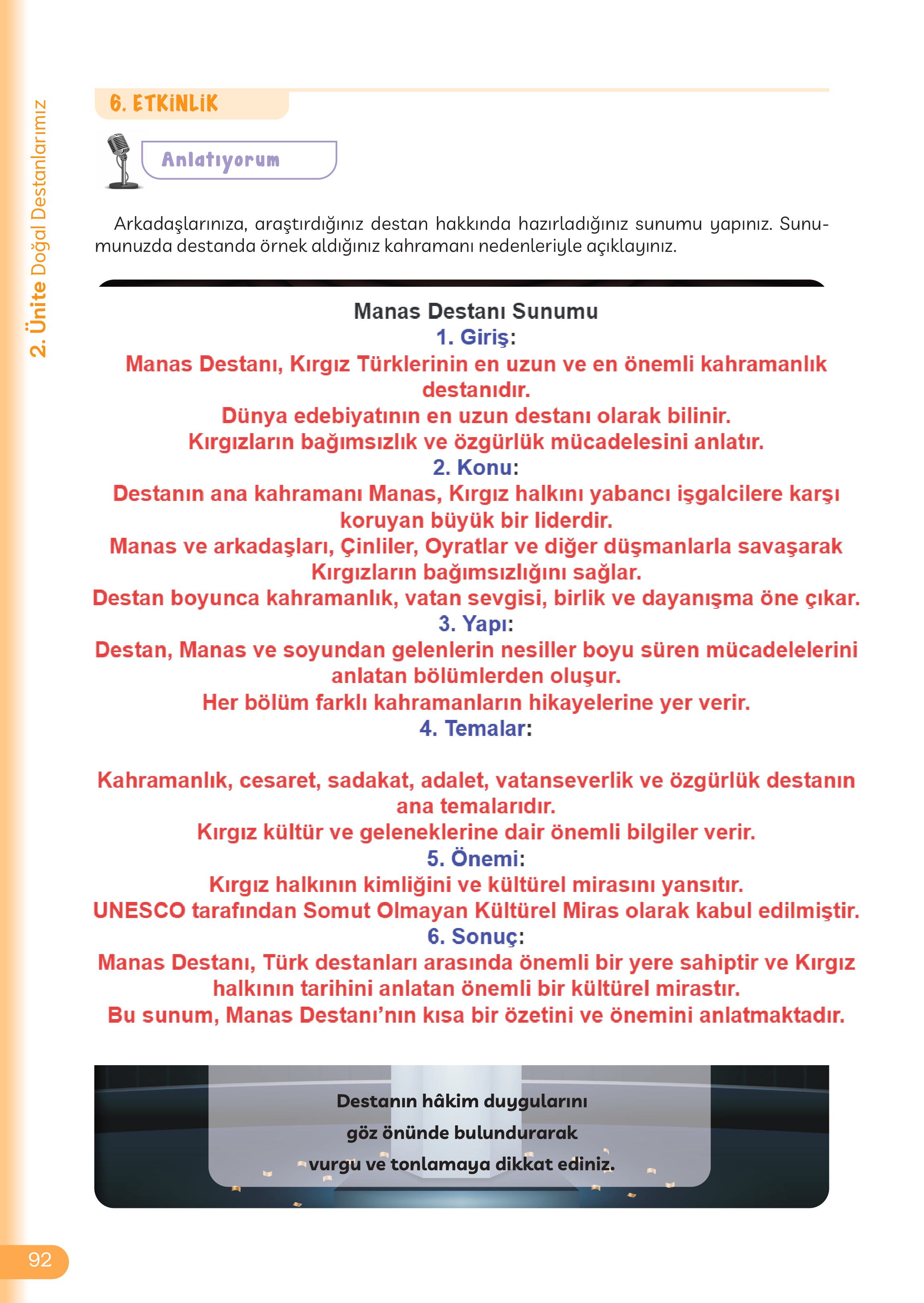 5. Sınıf Meb Yayınları Masal Ve Destanlarımız Ders Kitabı Sayfa 93 Cevapları