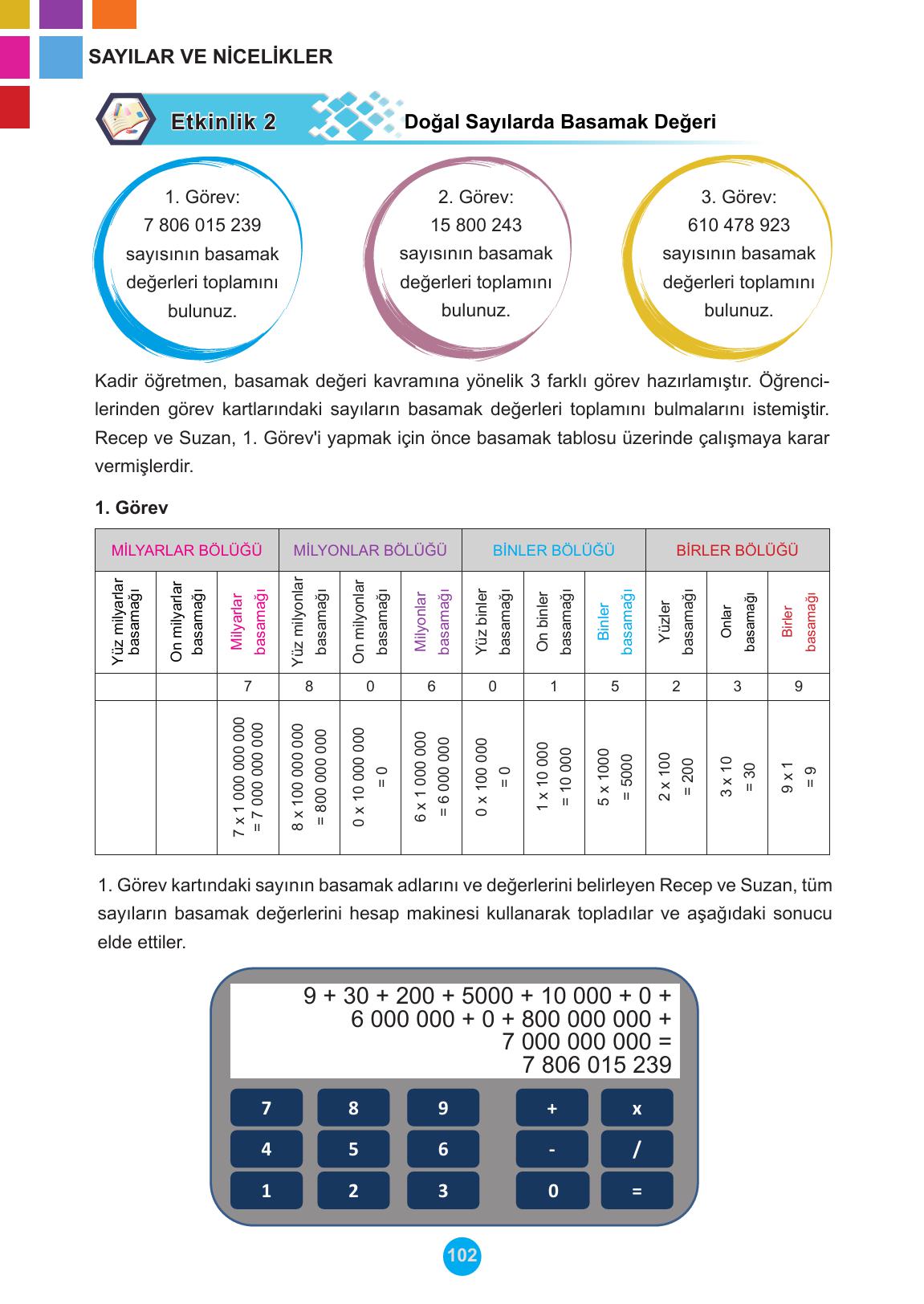 5. Sınıf Meb Yayınları Matematik Ders Kitabı 1. Kitap Sayfa 102 Cevapları