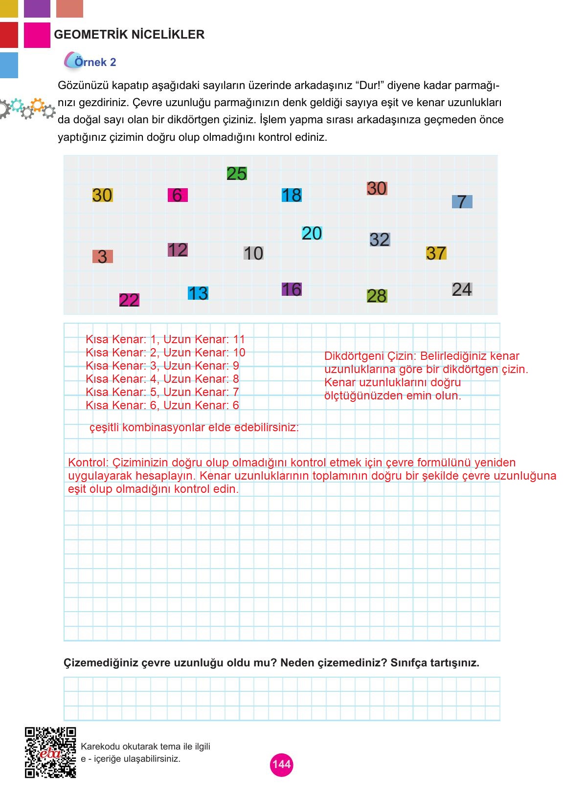 5. Sınıf Meb Yayınları Matematik Ders Kitabı 1. Kitap Sayfa 144 Cevapları