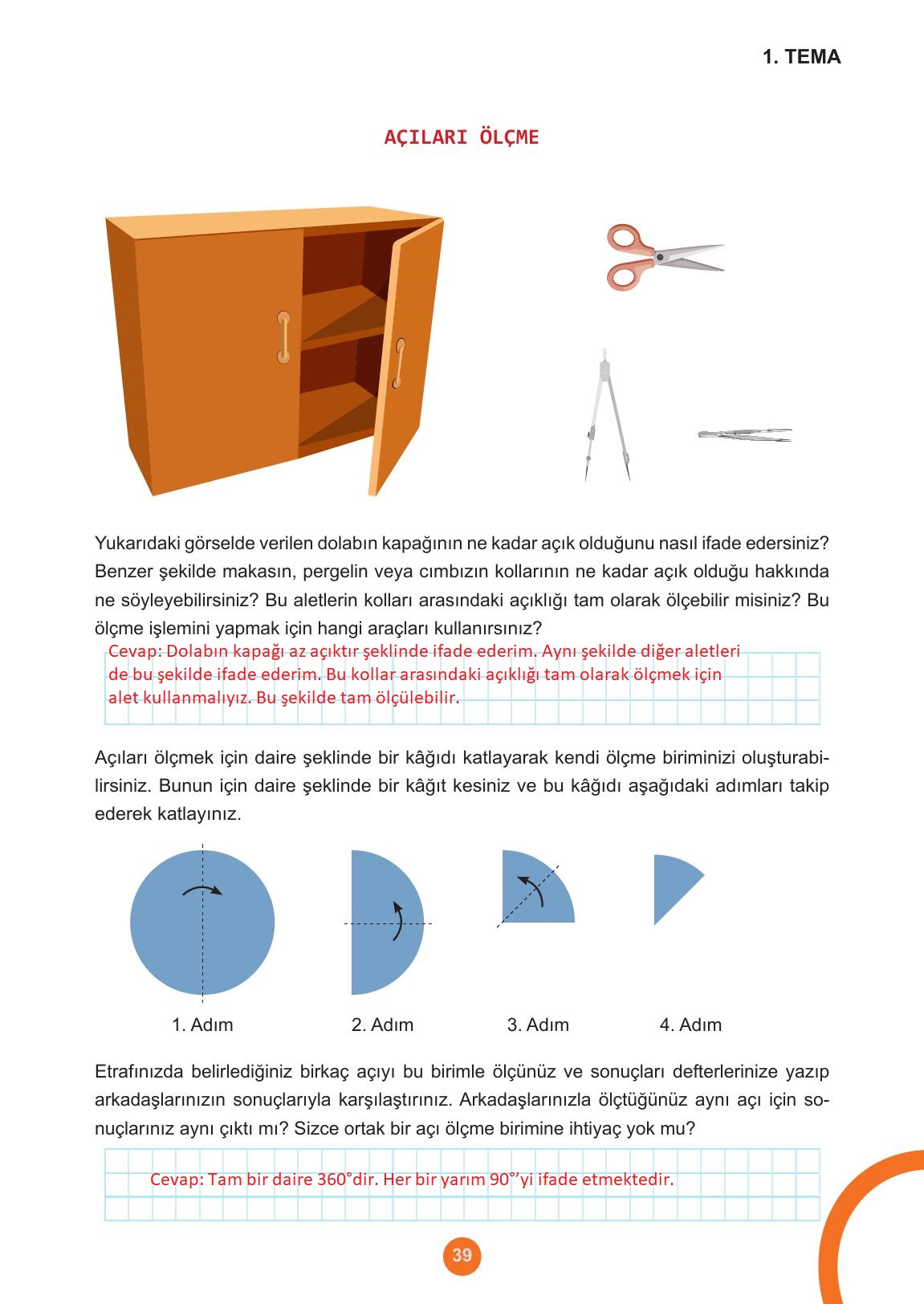5. Sınıf Meb Yayınları Matematik Ders Kitabı 1. Kitap Sayfa 39 Cevapları 5. Sınıf Meb Yayınları Matematik Ders Kitabı 1. Kitap Sayfa 39 Cevapları