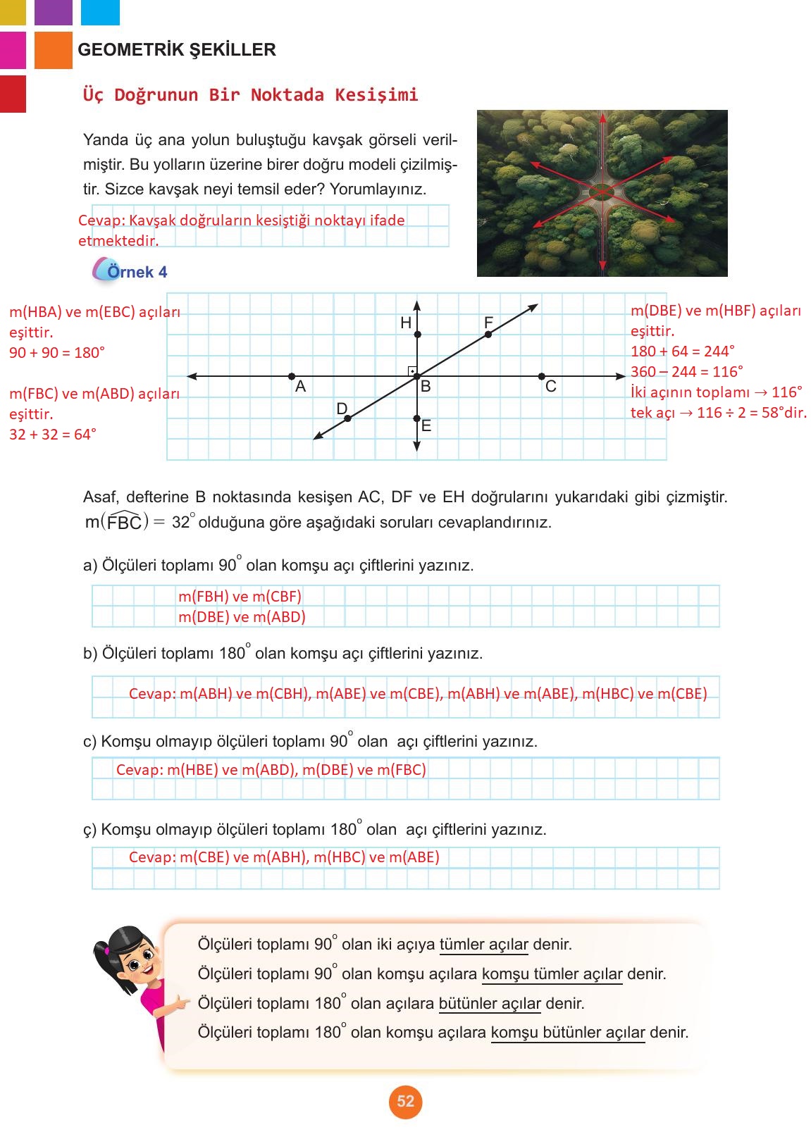 5. Sınıf Meb Yayınları Matematik Ders Kitabı 1. Kitap Sayfa 52 Cevapları