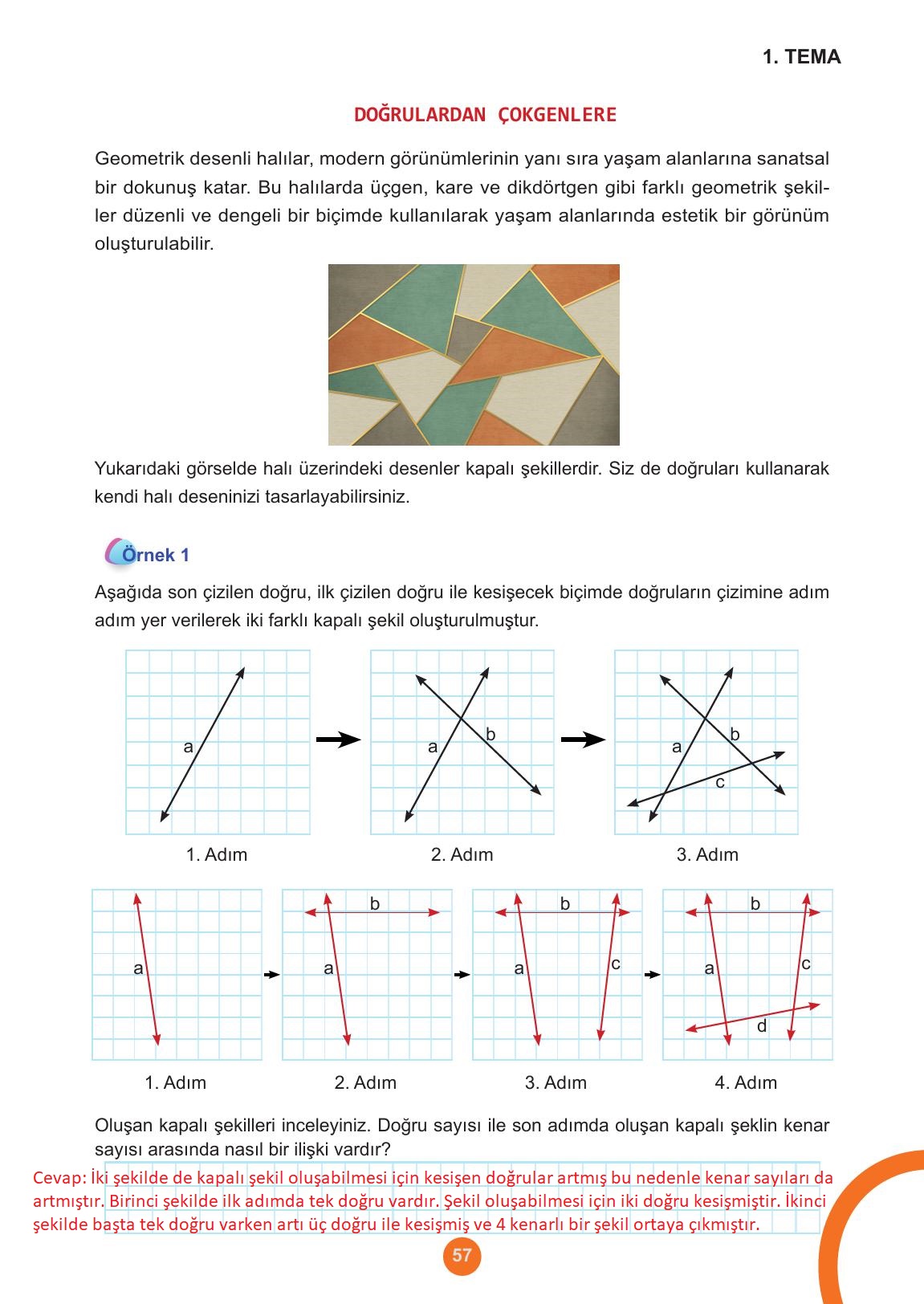 5. Sınıf Meb Yayınları Matematik Ders Kitabı 1. Kitap Sayfa 57 Cevapları