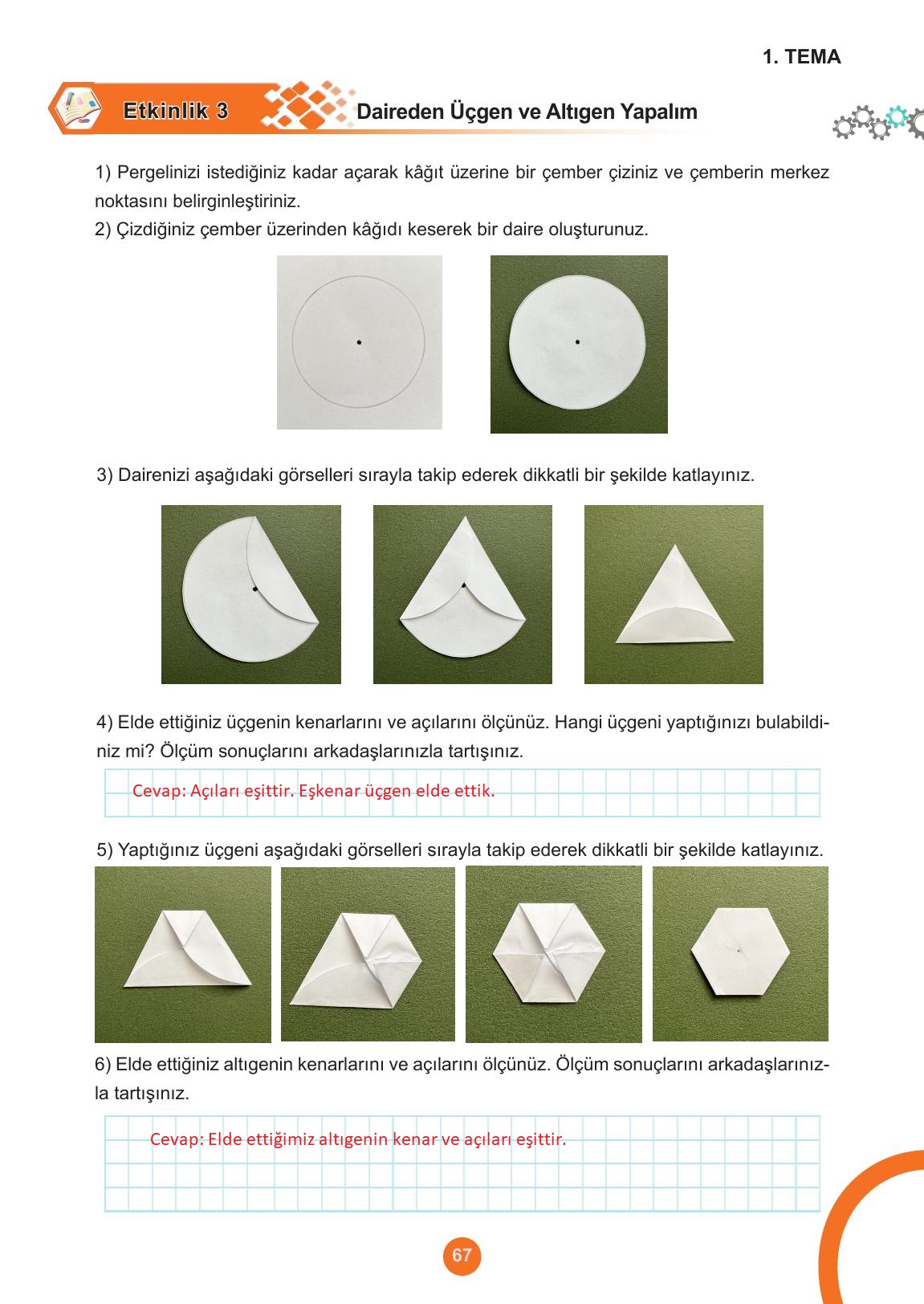 5. Sınıf Meb Yayınları Matematik Ders Kitabı 1. Kitap Sayfa 67 Cevapları