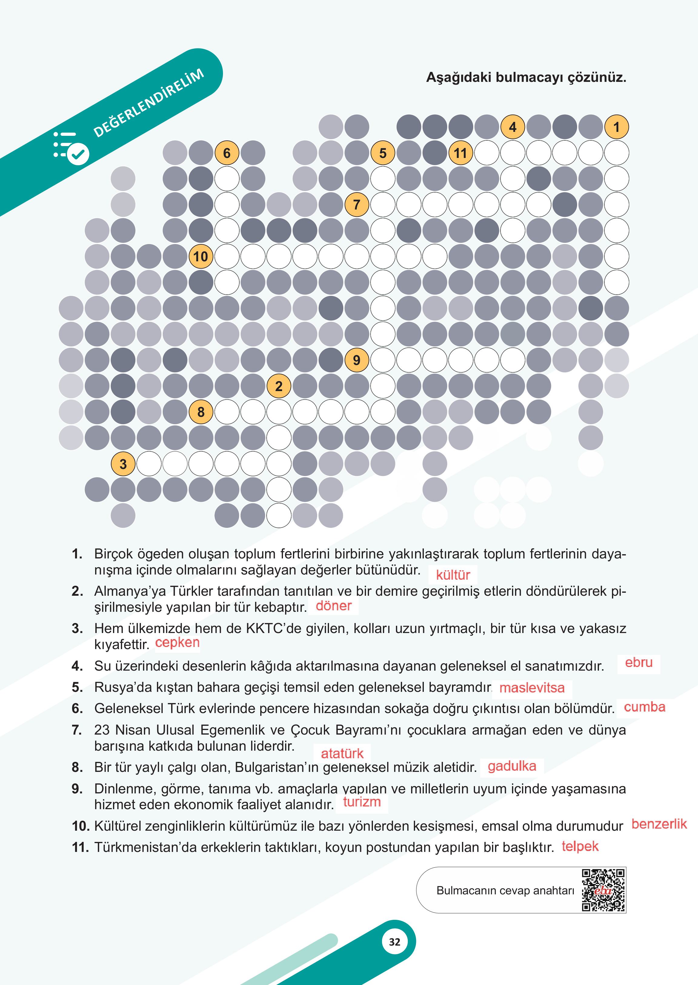 5. Sınıf Meb Yayınları Sosyal Bilgiler Ders Kitabı 1. Kitap Sayfa 32 Cevapları